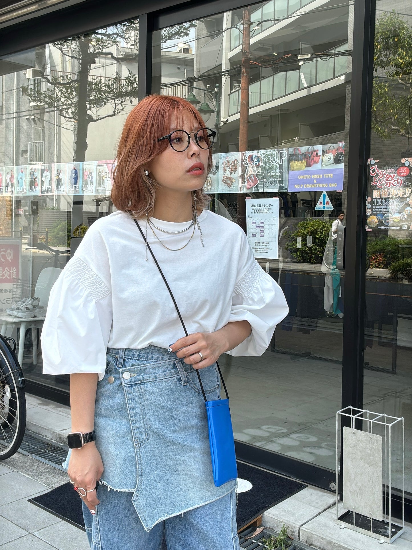 パフスリーブデザインTシャツ
