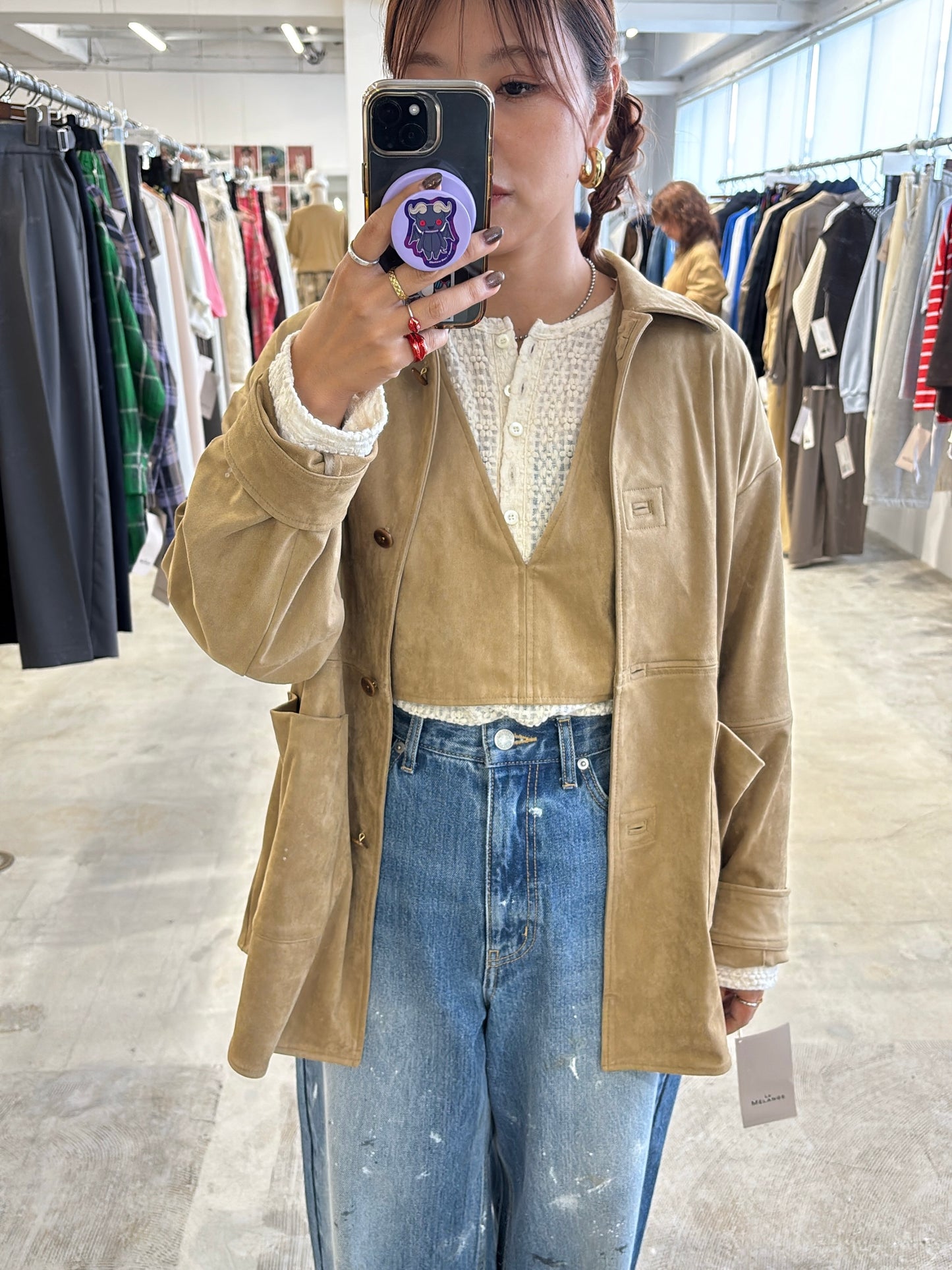 【予約販売】ECOスウェードベスチェ/8613701/LE MÉLANGE