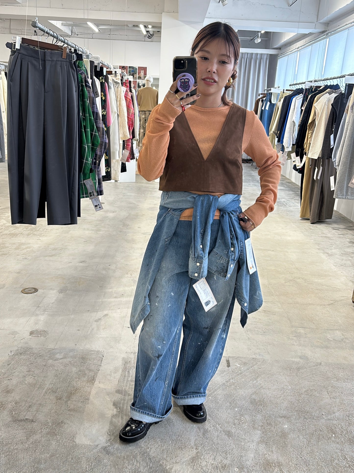 【予約販売】ECOスウェードベスチェ/8613701/LE MÉLANGE