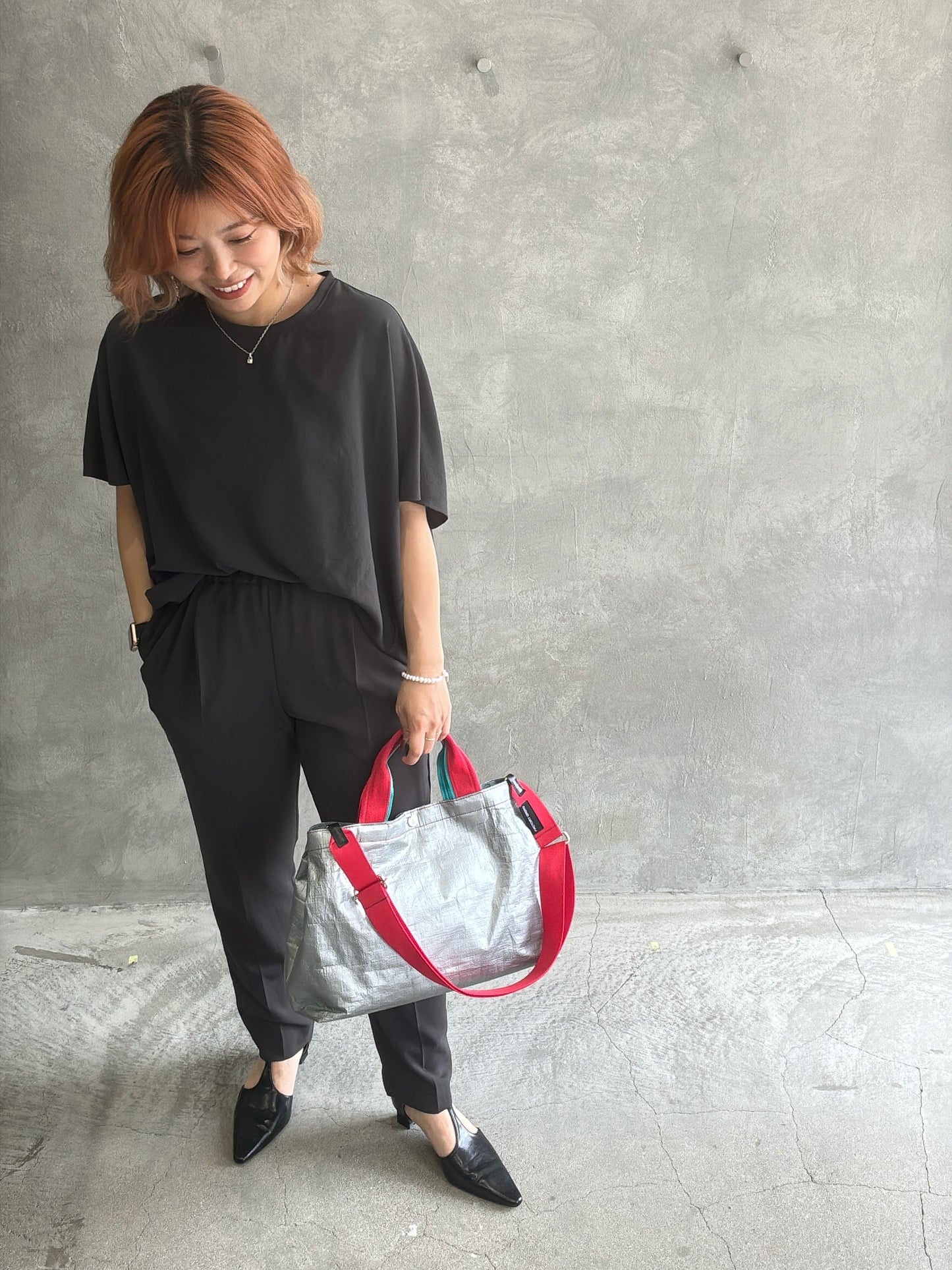 ストレッチシフォンドルマンブラウス/Dignite collier