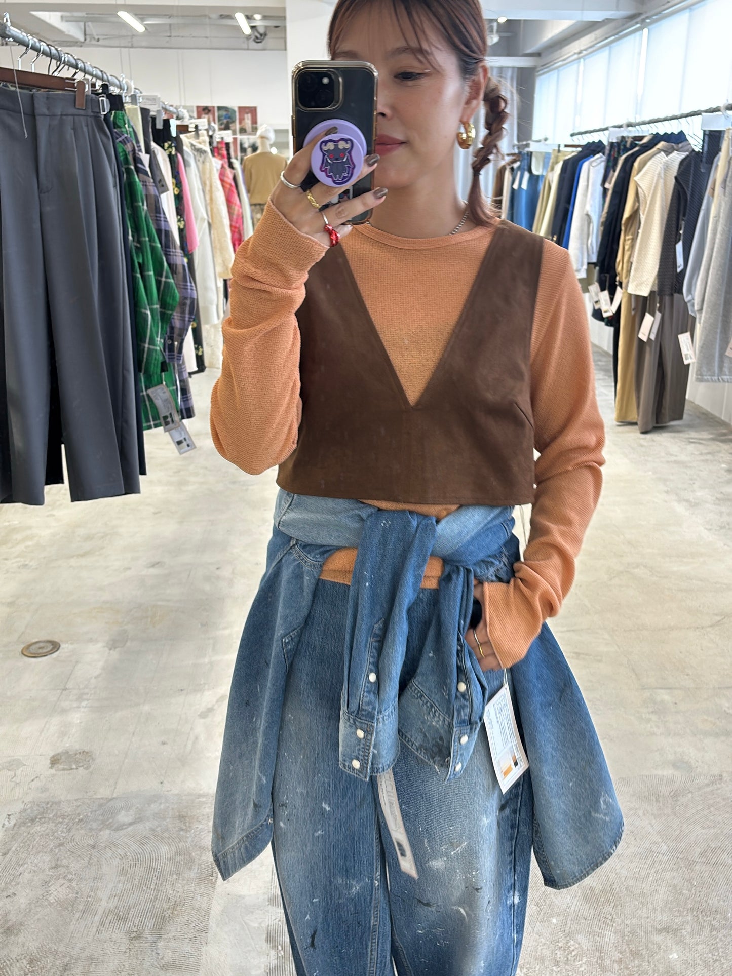 【予約販売】ECOスウェードベスチェ/8613701/LE MÉLANGE