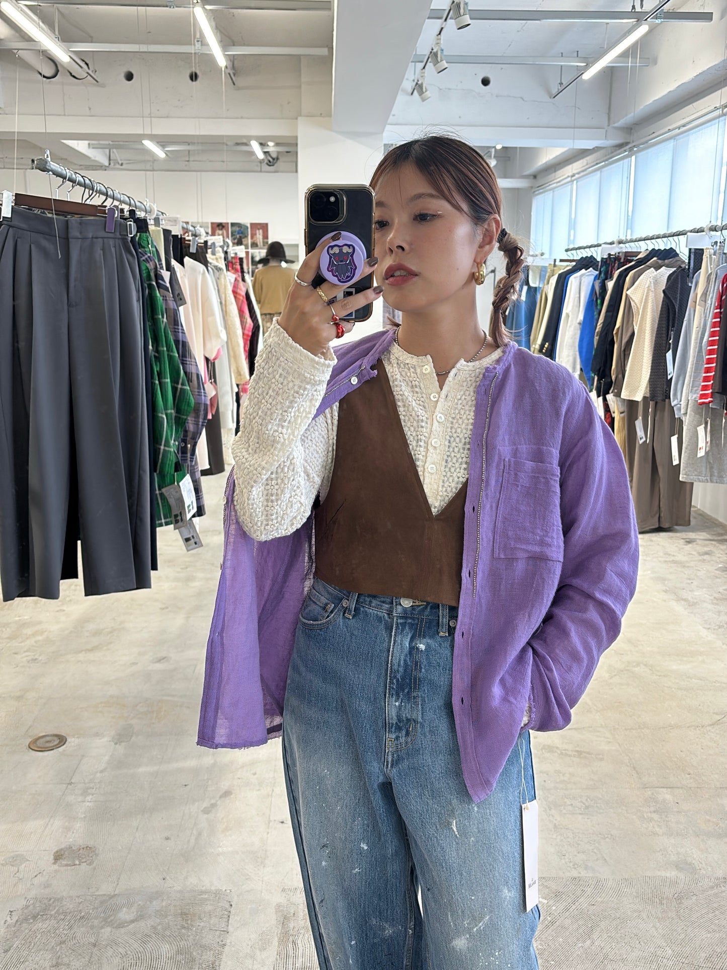 【予約販売】ECOスウェードベスチェ/8613701/LE MÉLANGE