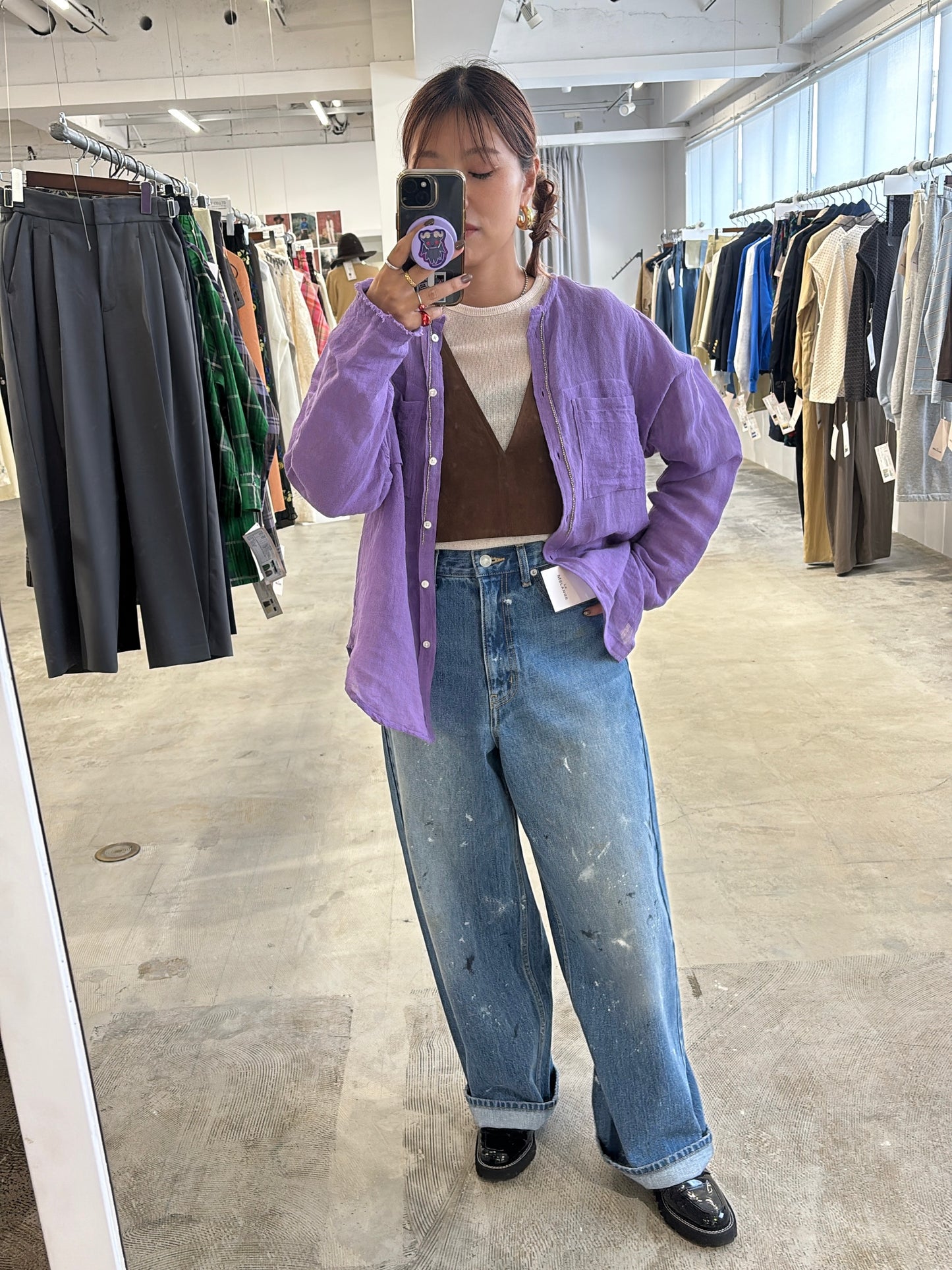 【予約販売】ECOスウェードベスチェ/8613701/LE MÉLANGE