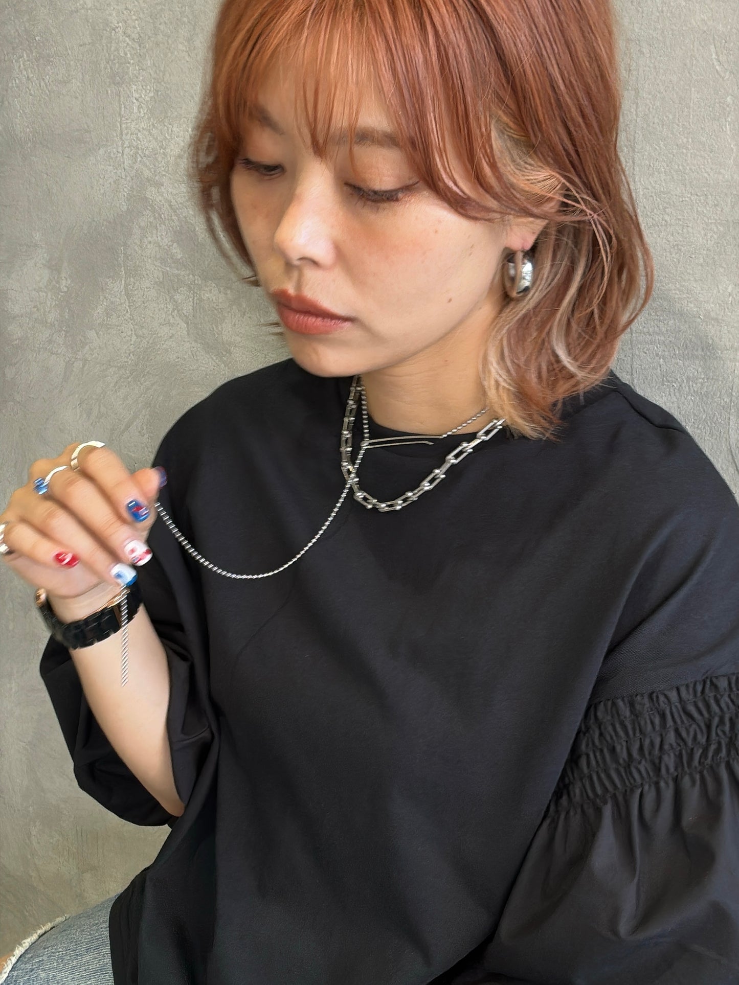 ボールチェーンロングネックレス/BUYING series