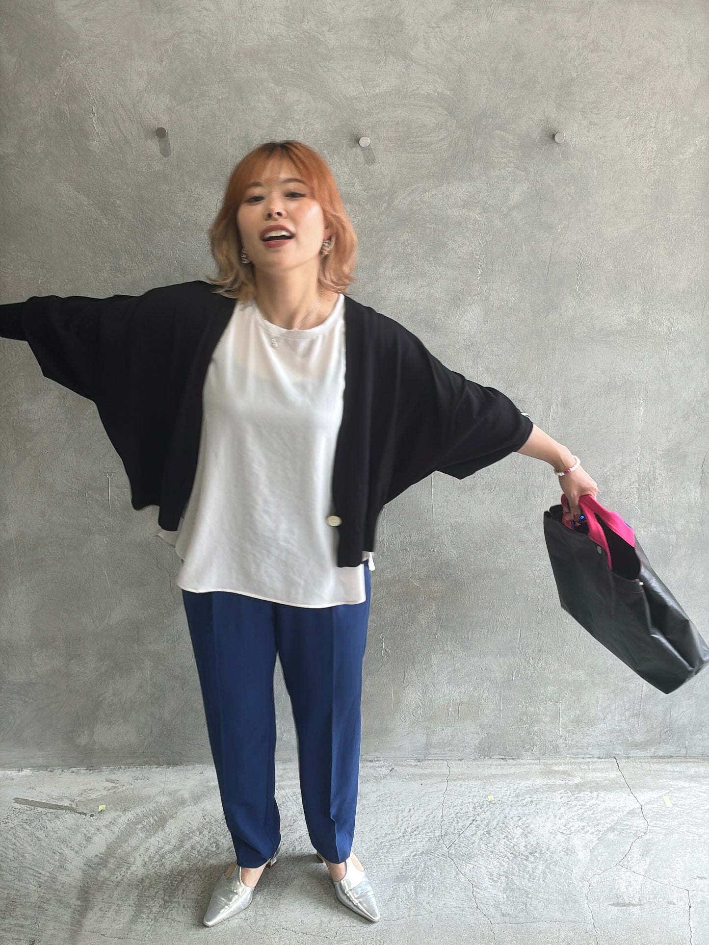 ストレッチシシフォンテーパードパンツ/Dignite collier