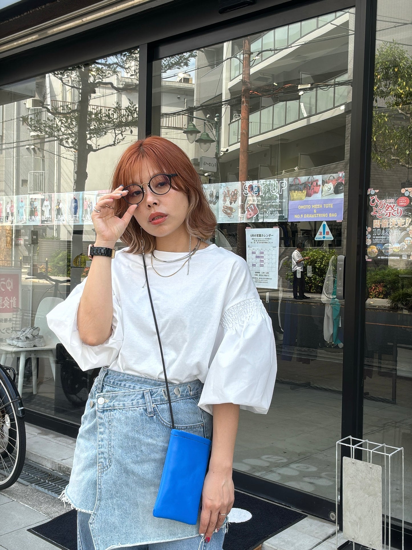 パフスリーブデザインTシャツ