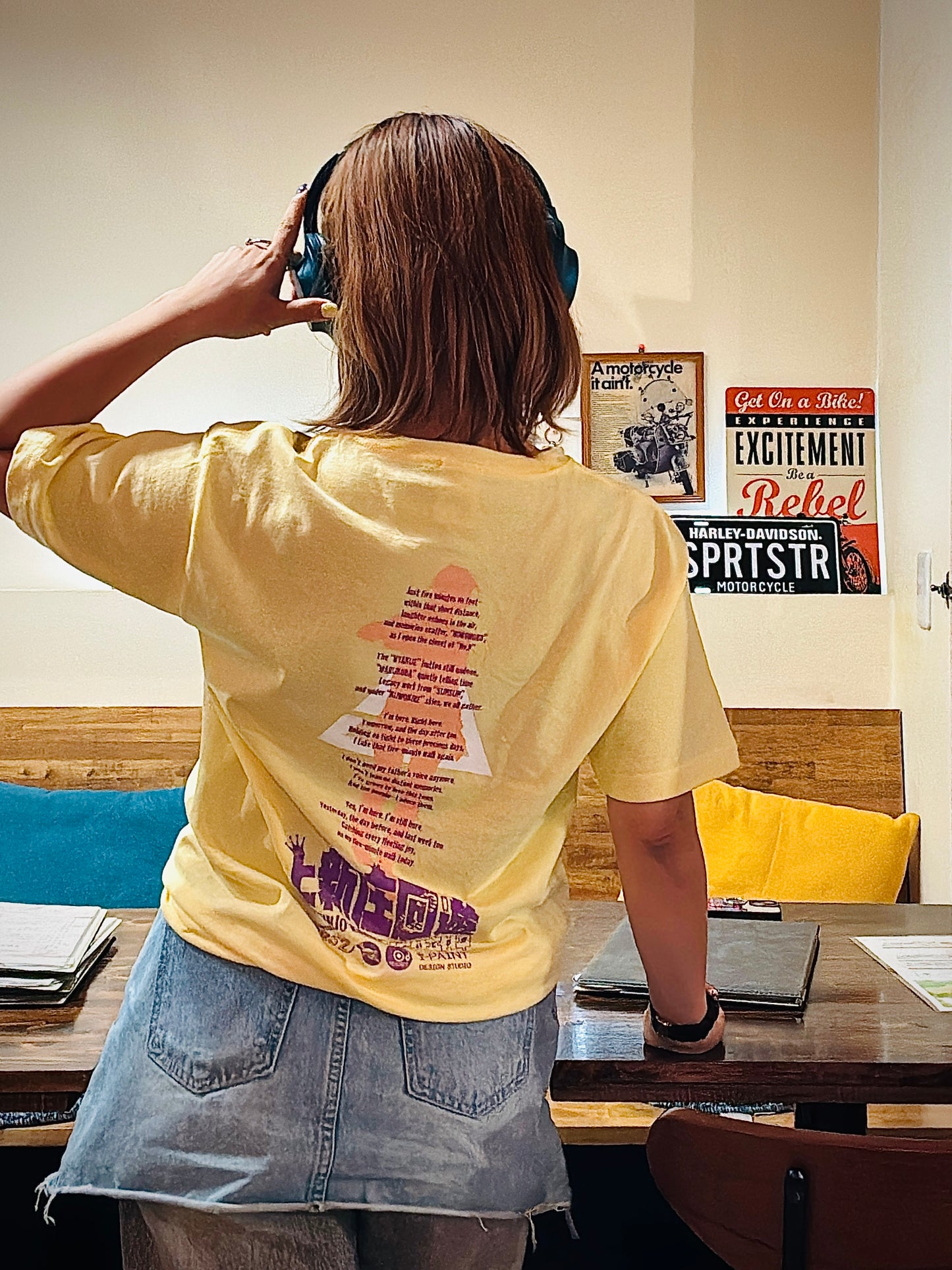 受付終了✴︎【先行予約】DRS2×No.9 コラボTシャツ/SUNSUN&No.9/イエロー×パープル