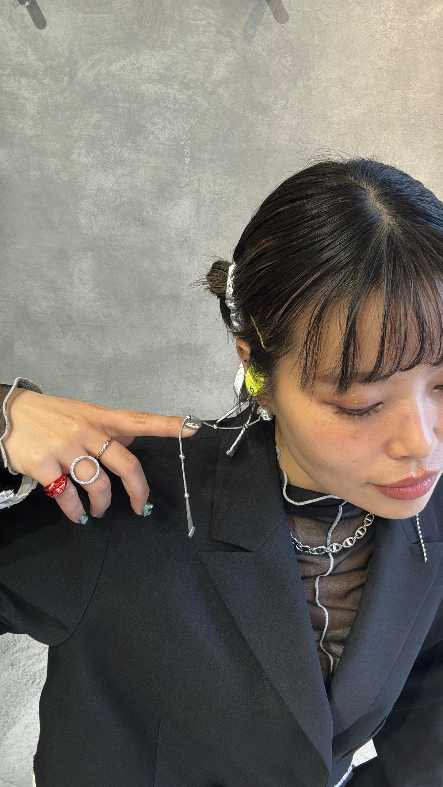 【復刻】ロングピアス(スネーク×ボール)