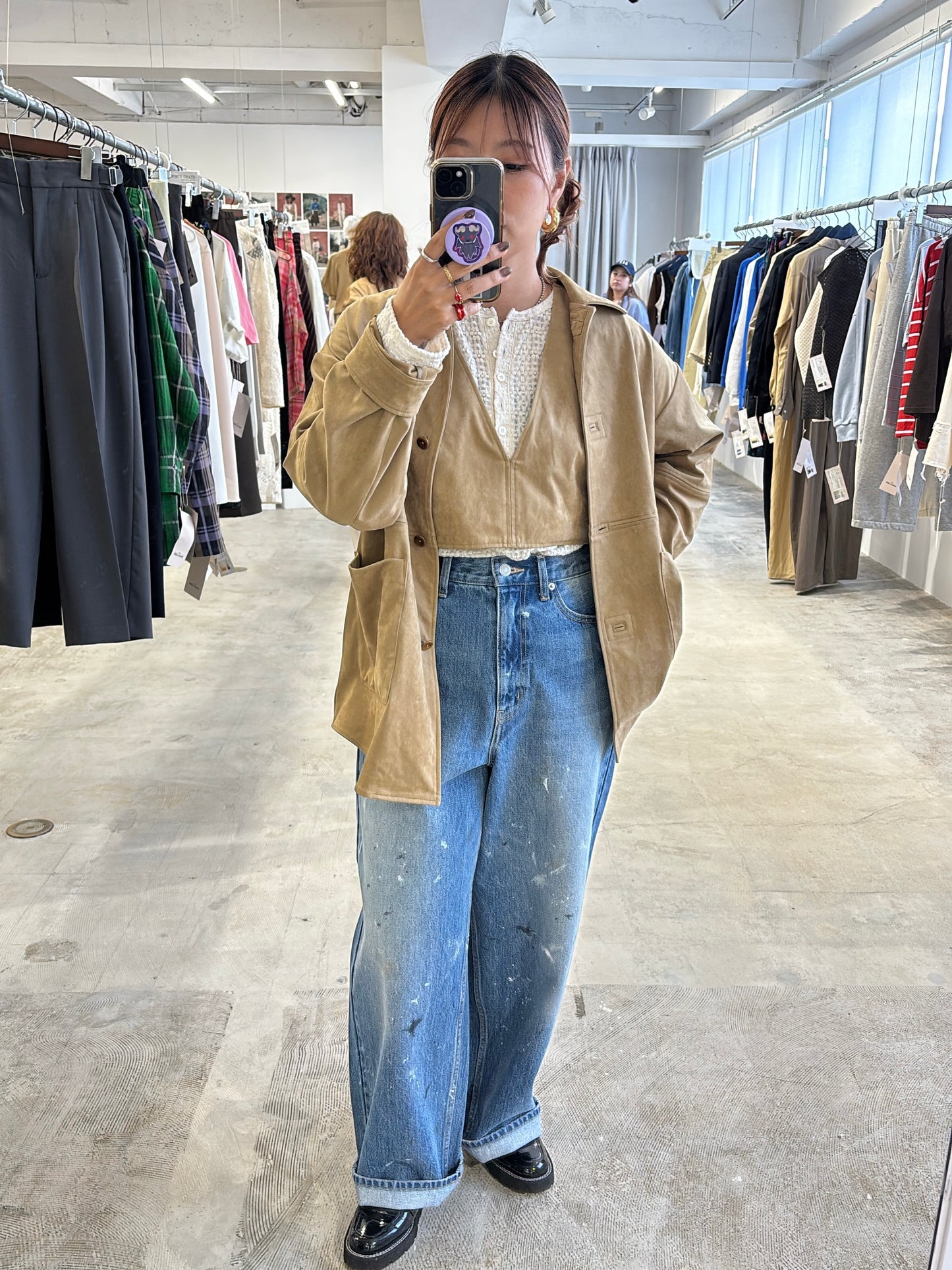 【予約販売】ECOスウェードベスチェ/8613701/LE MÉLANGE