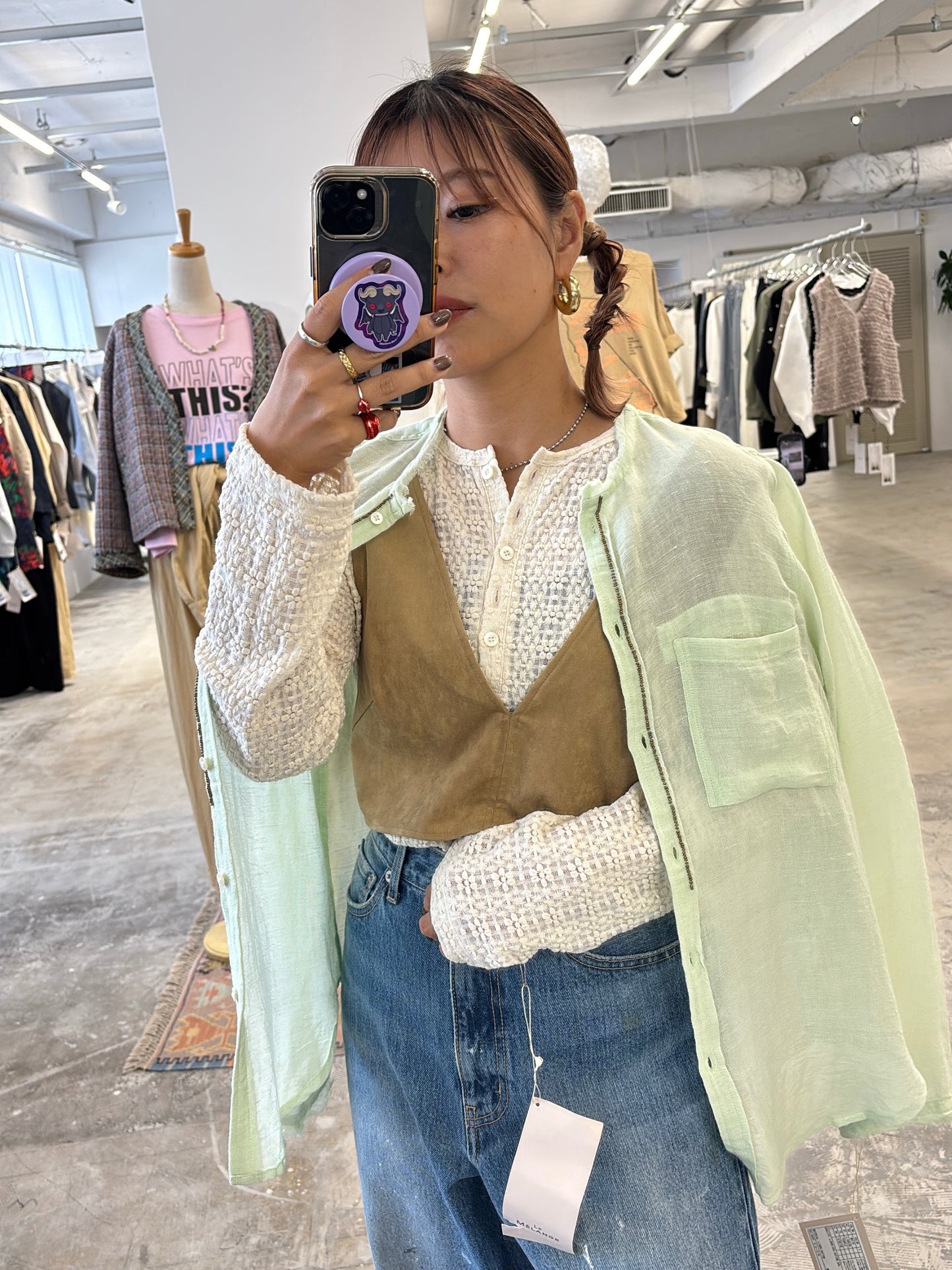 【予約販売】ヘンリーネックカットソー/8611002/LE MÉLANGE
