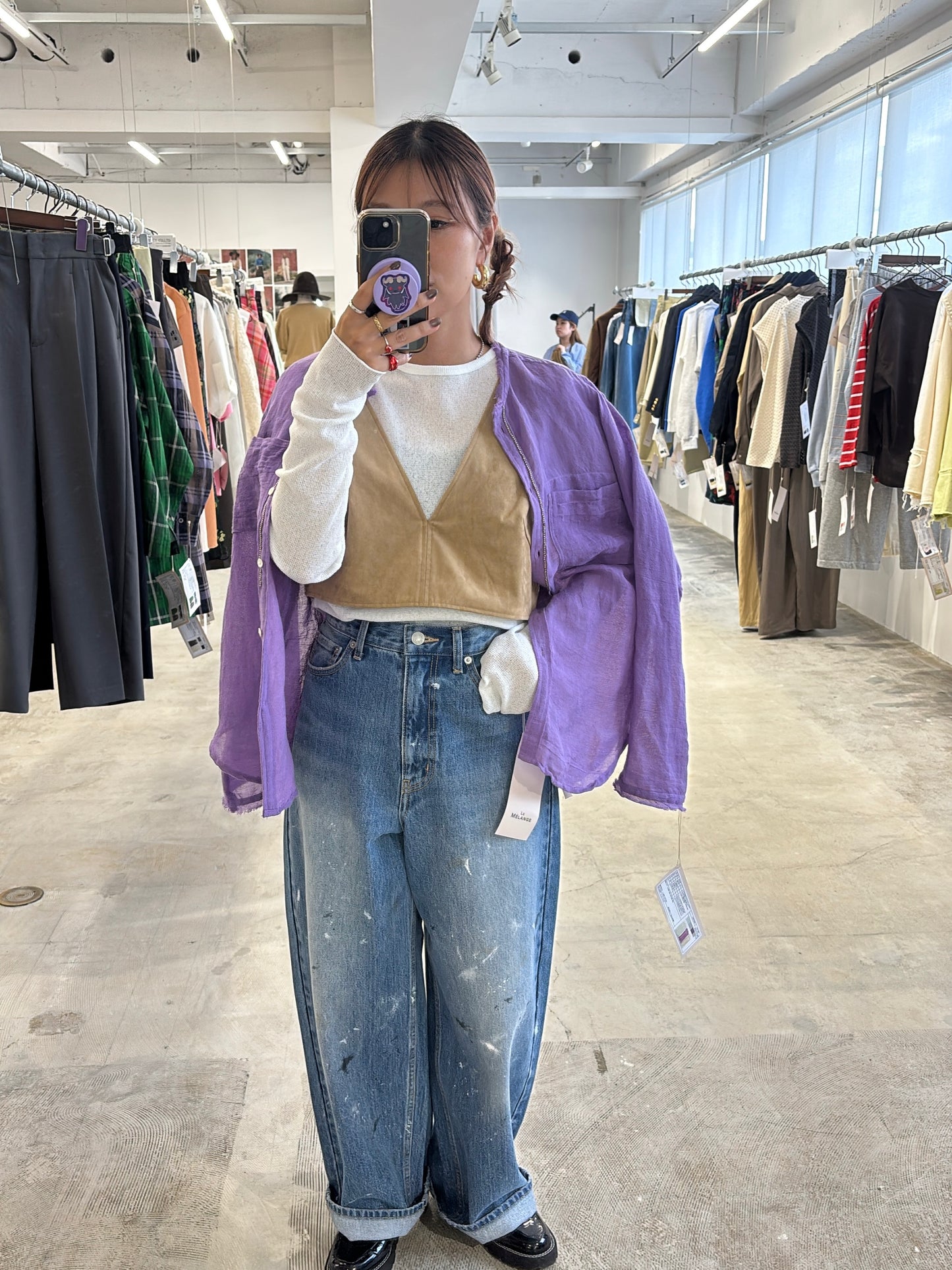 【予約販売】ECOスウェードベスチェ/8613701/LE MÉLANGE
