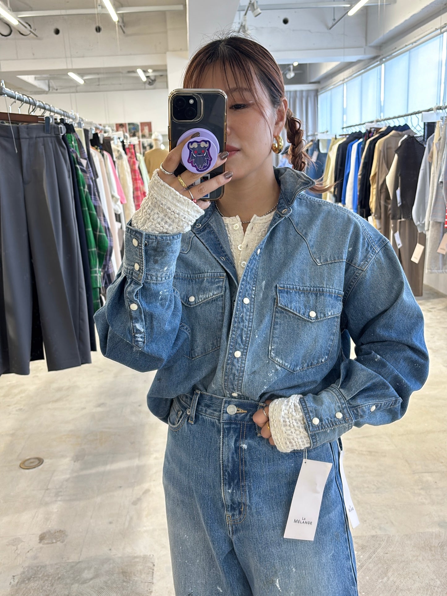 【予約販売】ヘンリーネックカットソー/8611002/LE MÉLANGE
