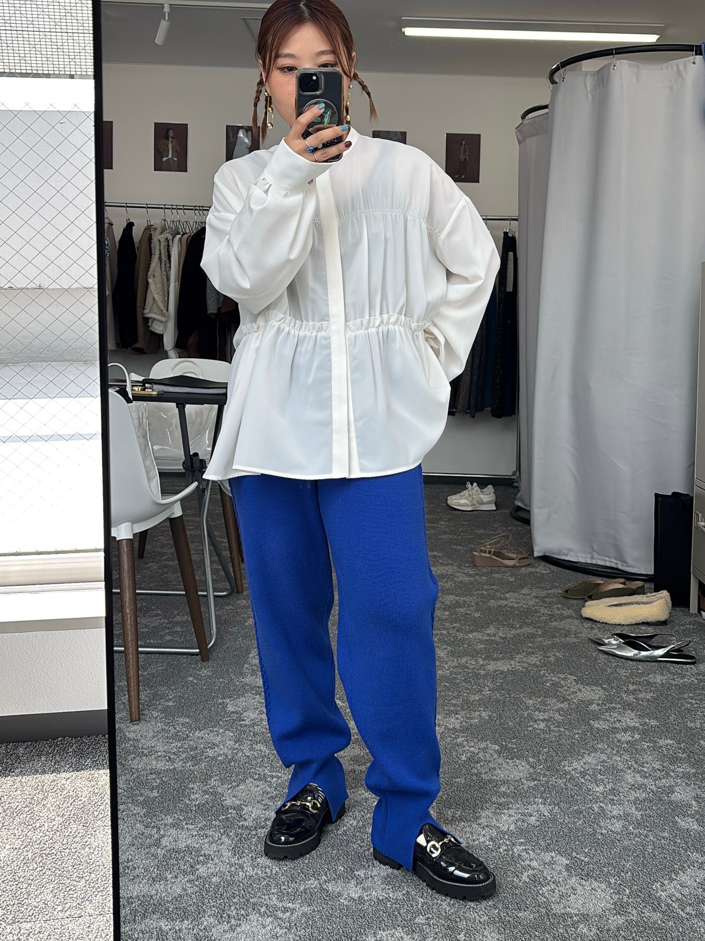 【予約販売】ケーブルラインニットジョガーパンツ/507392/CYAN tokyo