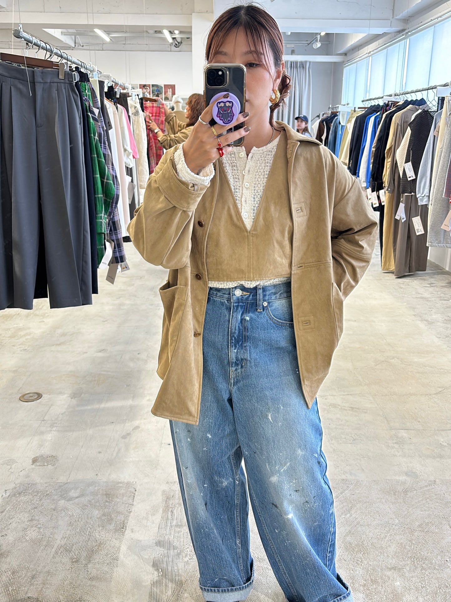 【予約販売】ECOスウェードベスチェ/8613701/LE MÉLANGE