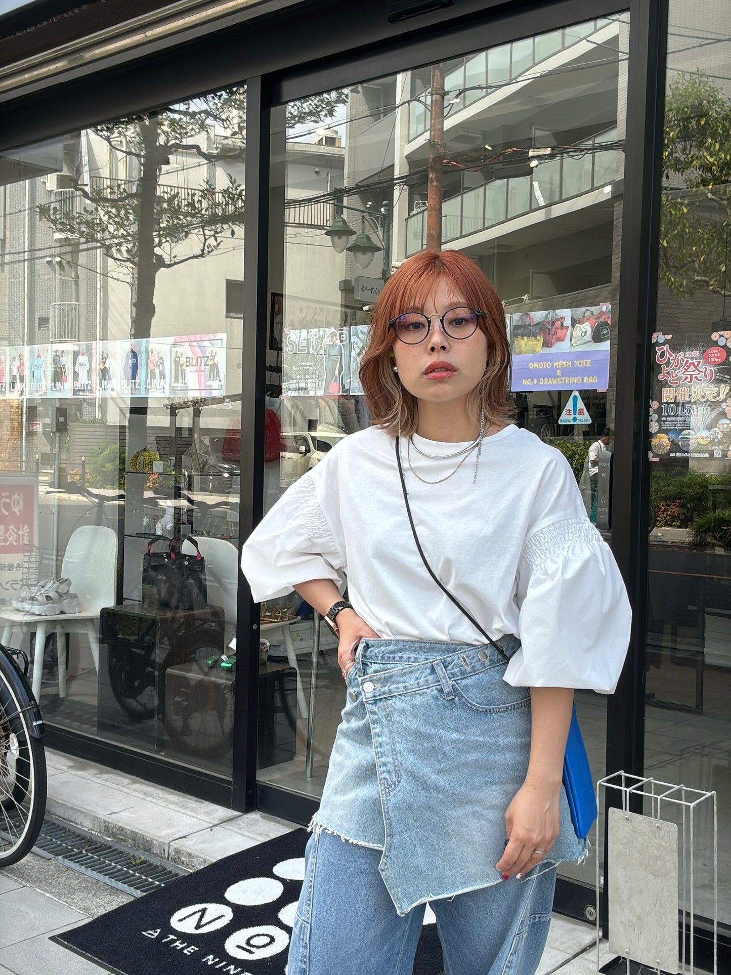 パフスリーブデザインTシャツ