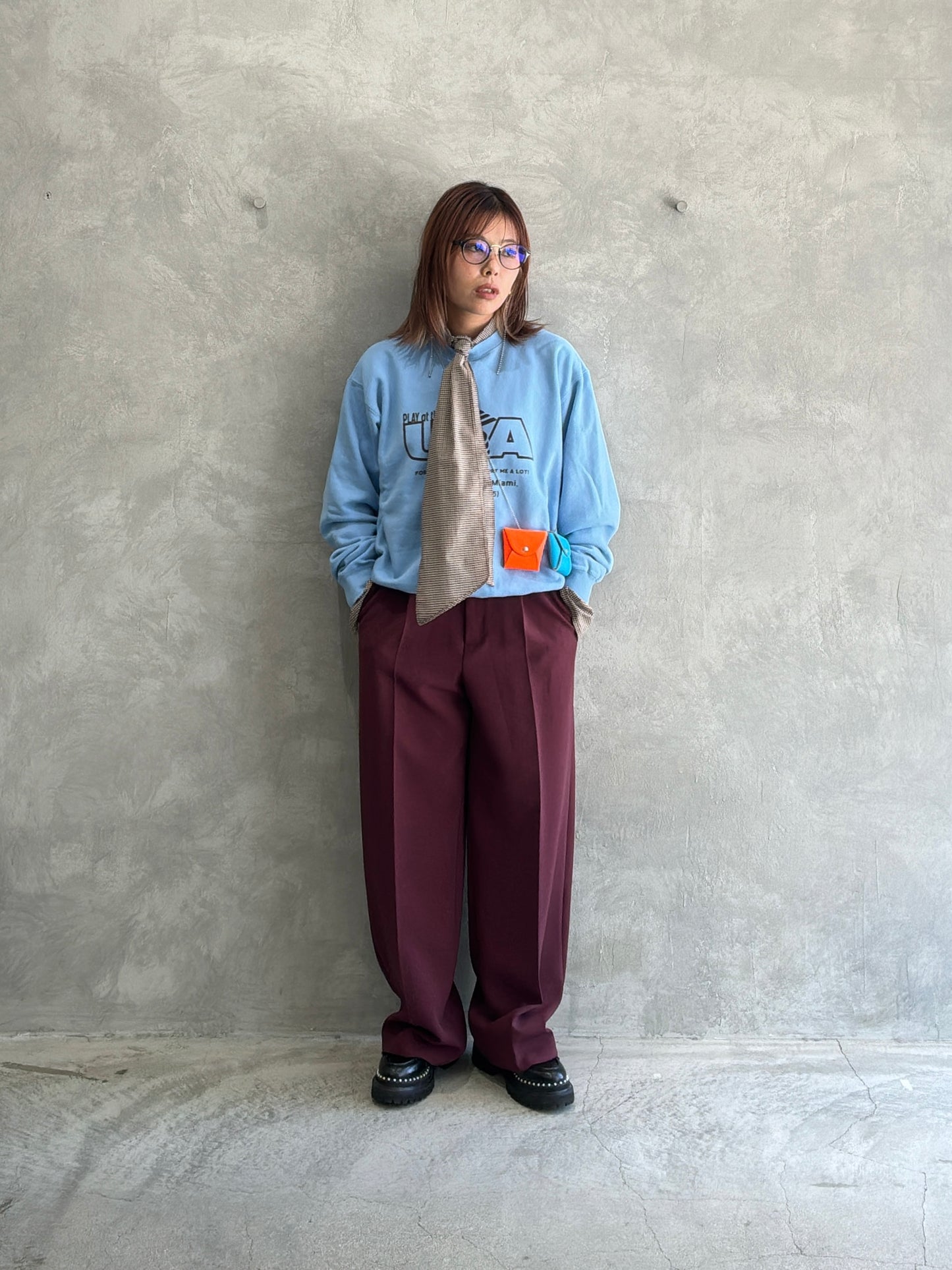 ディープタックパンツ/LE MÉLANGE