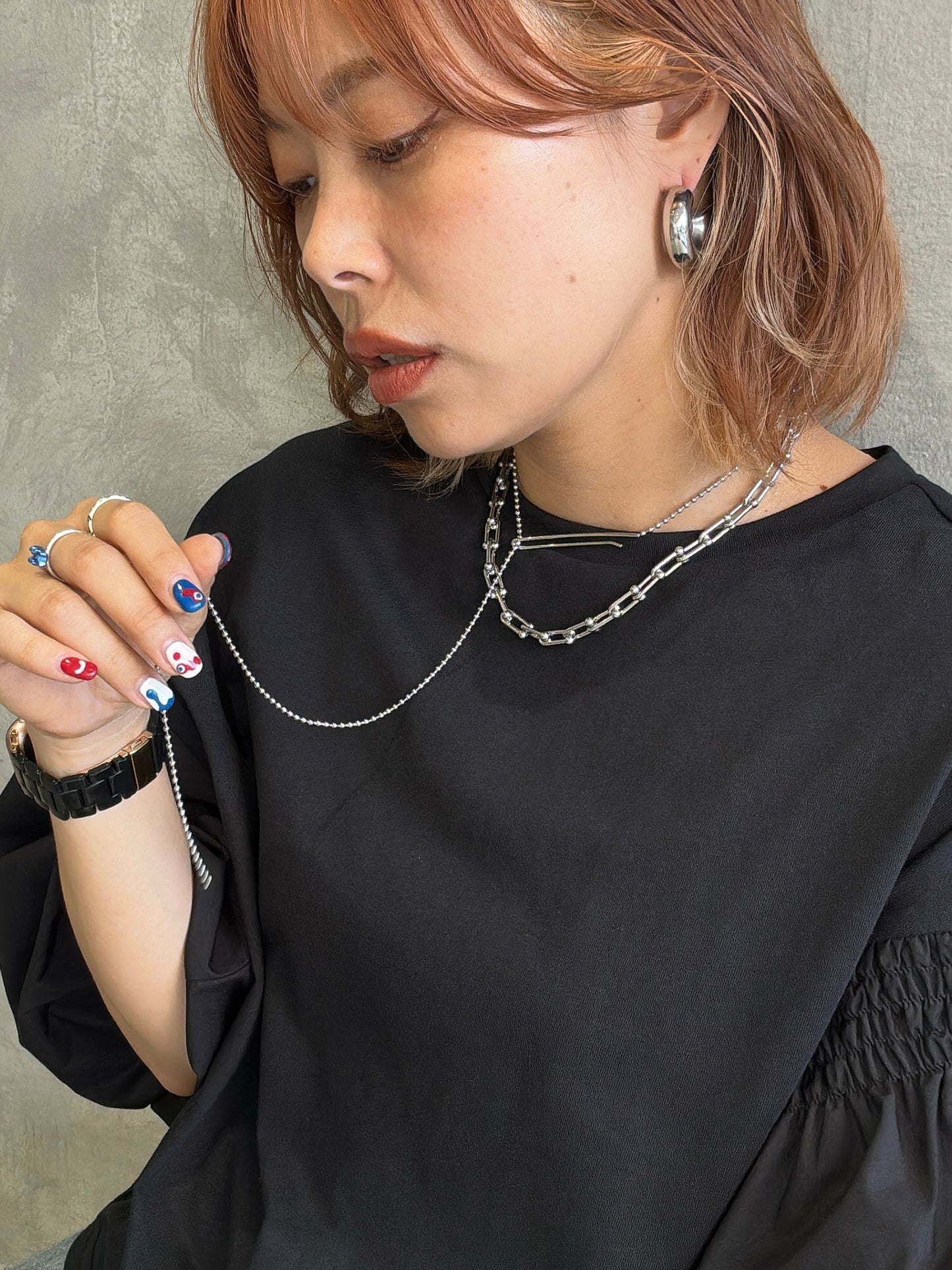 ボールチェーンロングネックレス/BUYING series