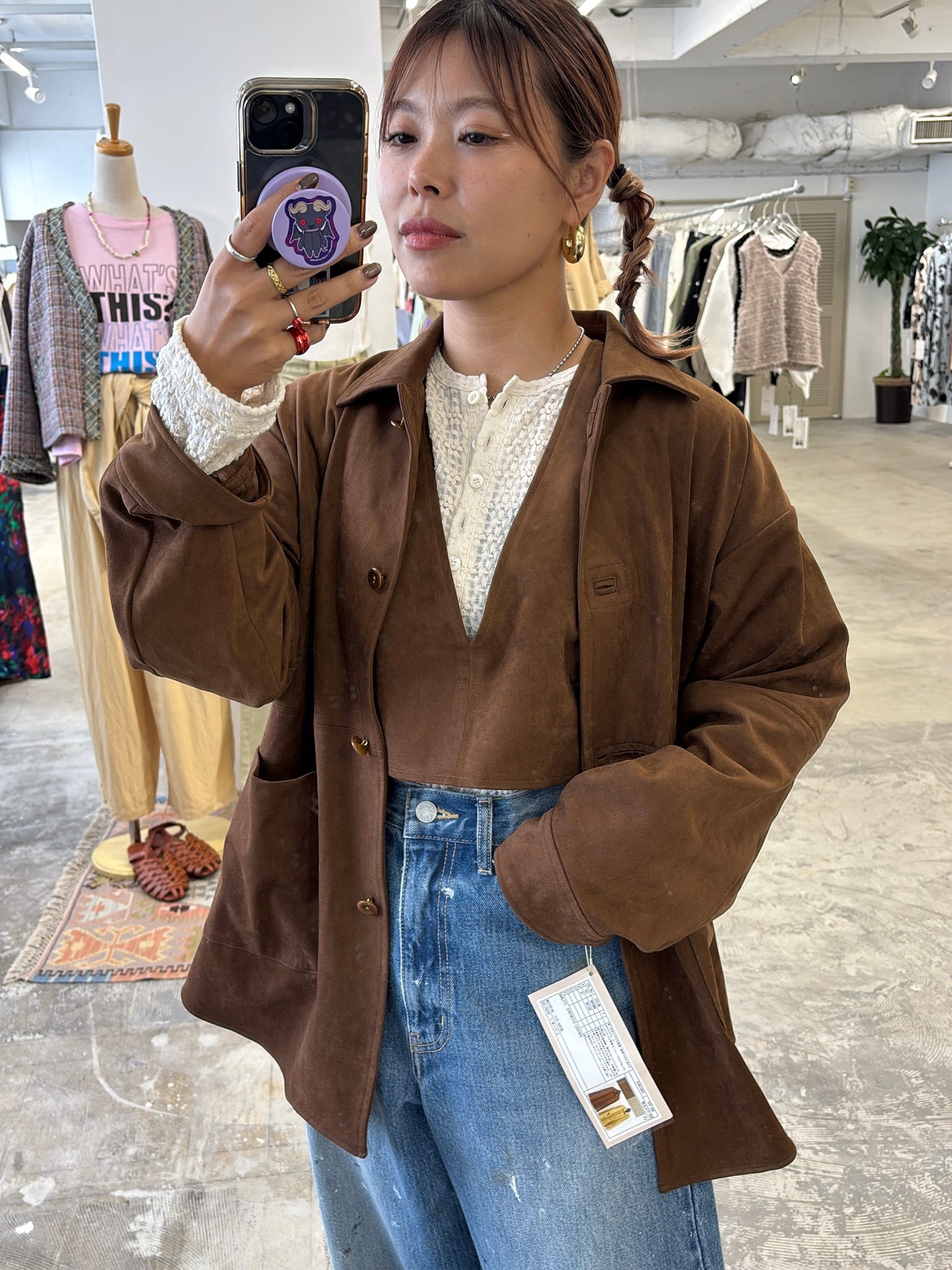 【予約販売】ECOスウェードベスチェ/8613701/LE MÉLANGE