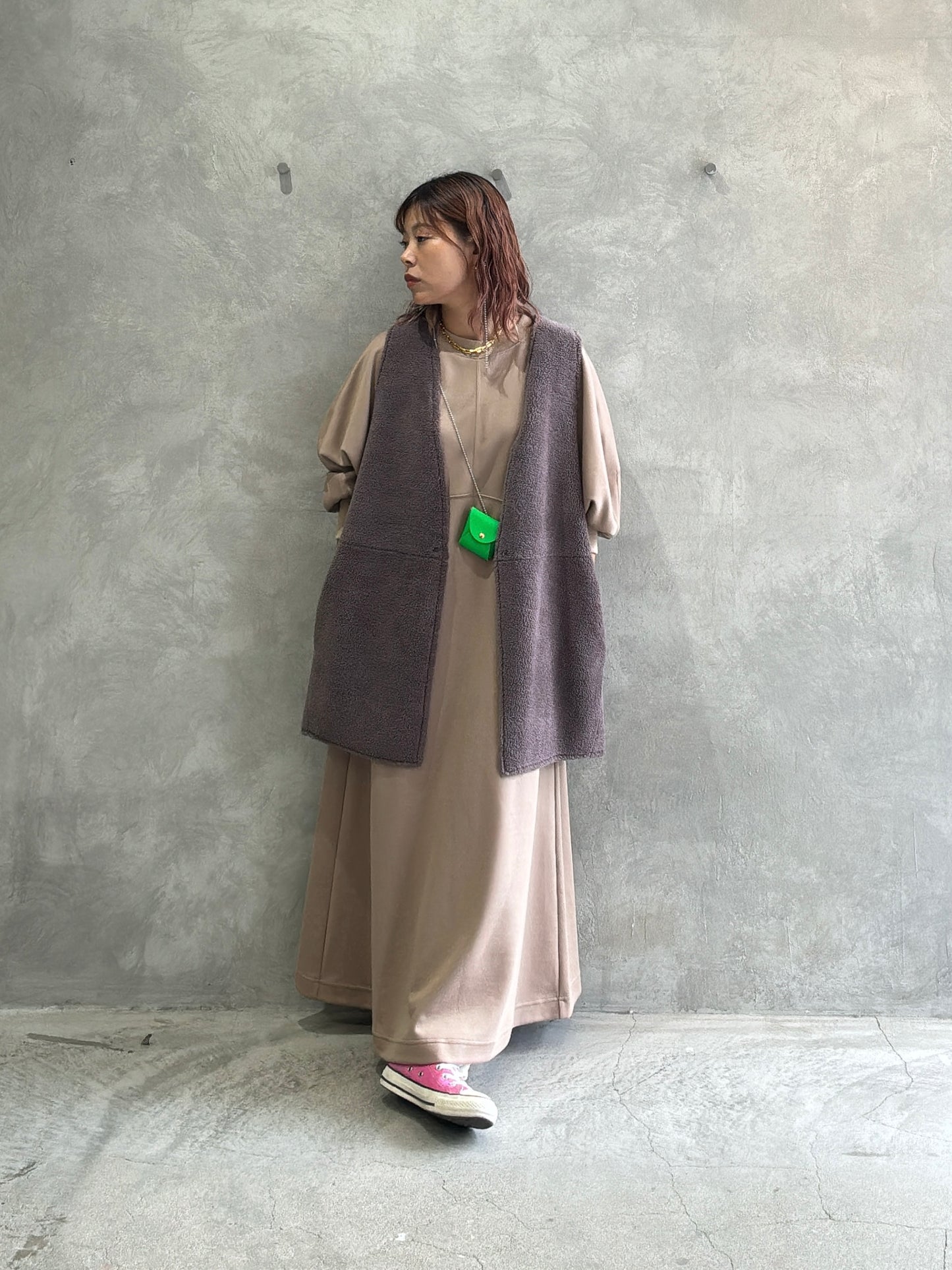 ドルマン切替ワンピース/Dignite collier