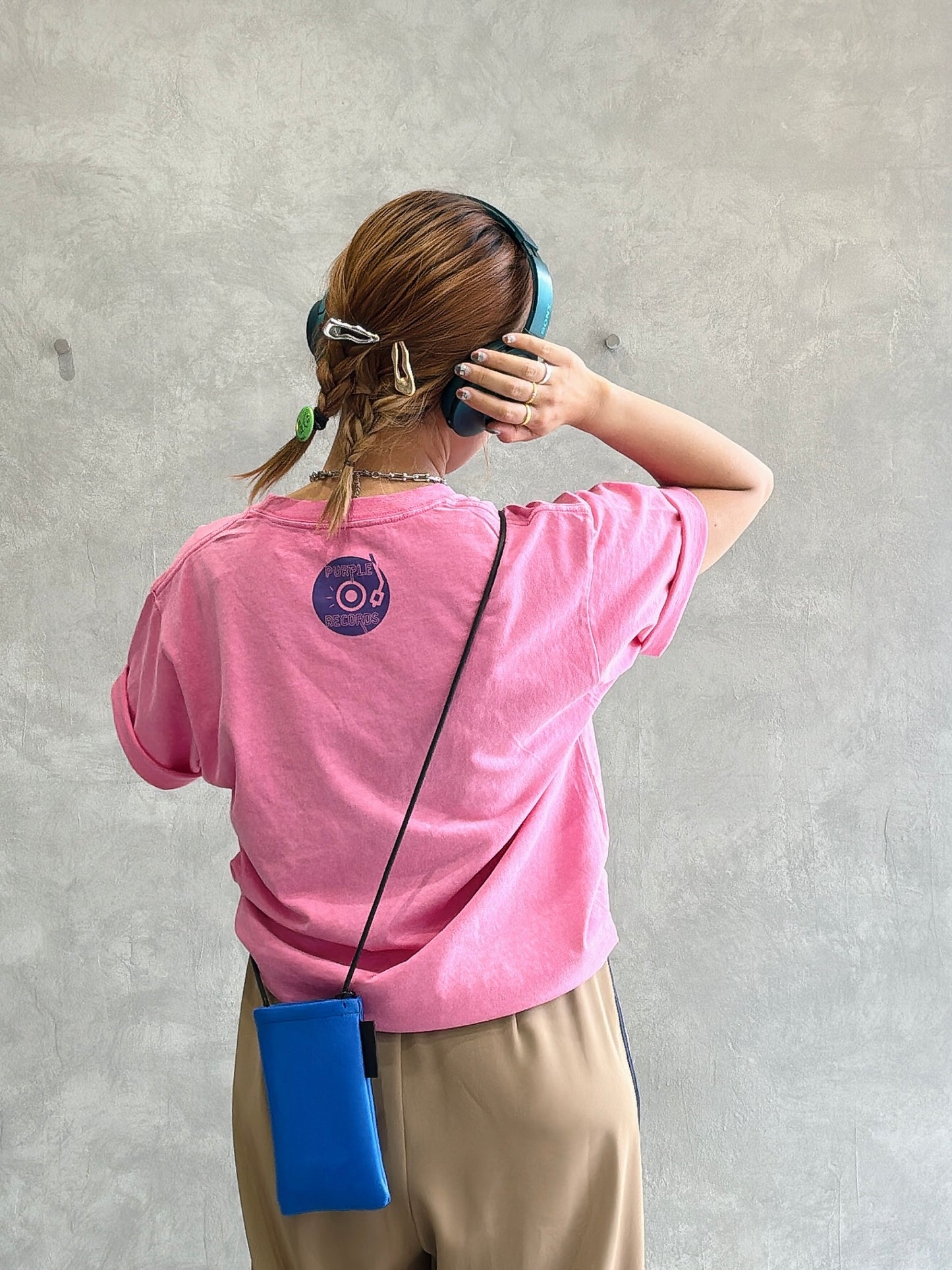 【受付終了】PURPLE RECORSピグメントTシャツ/No.9-the Nines-