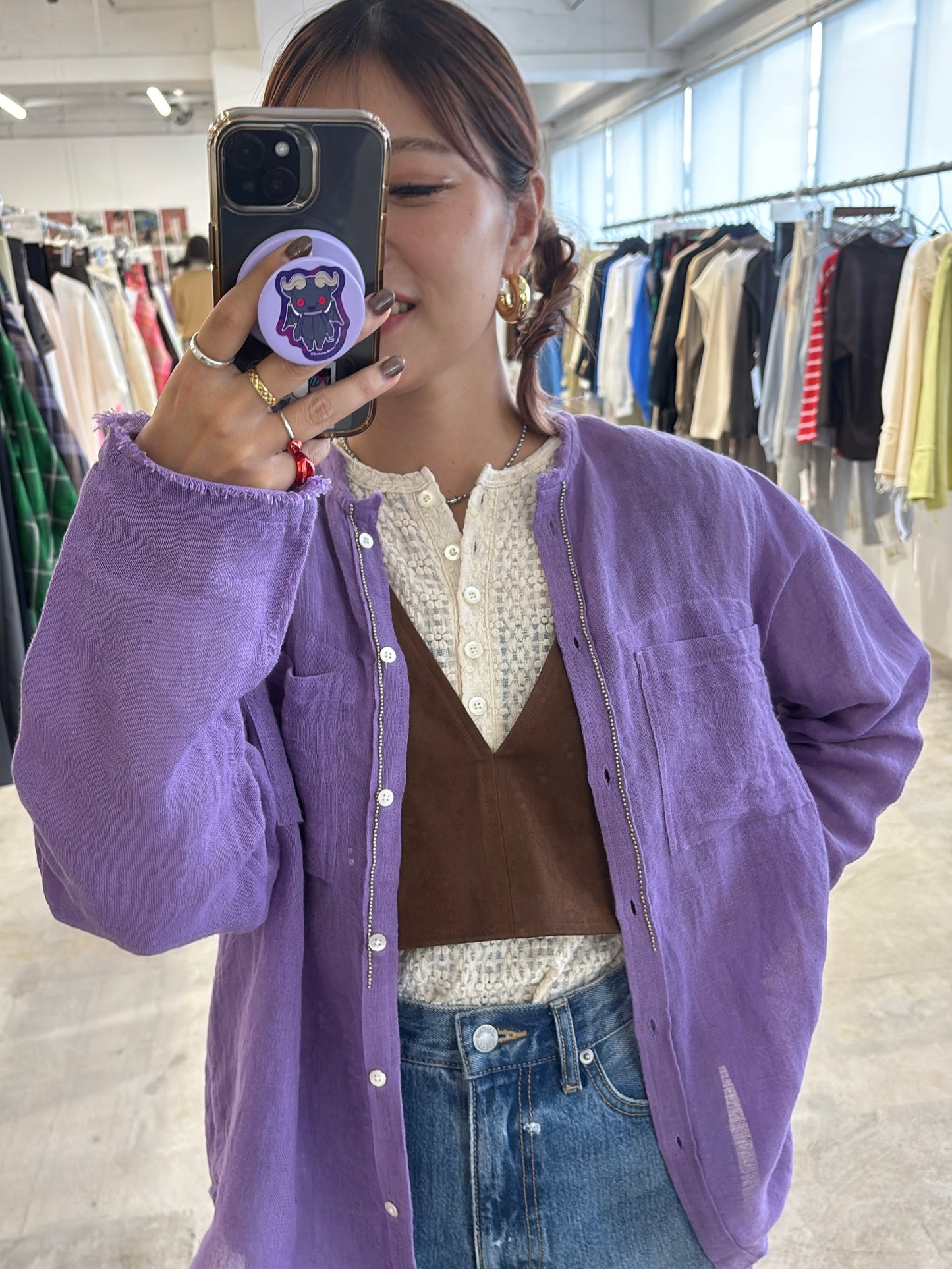 【予約販売】ヘンリーネックカットソー/8611002/LE MÉLANGE