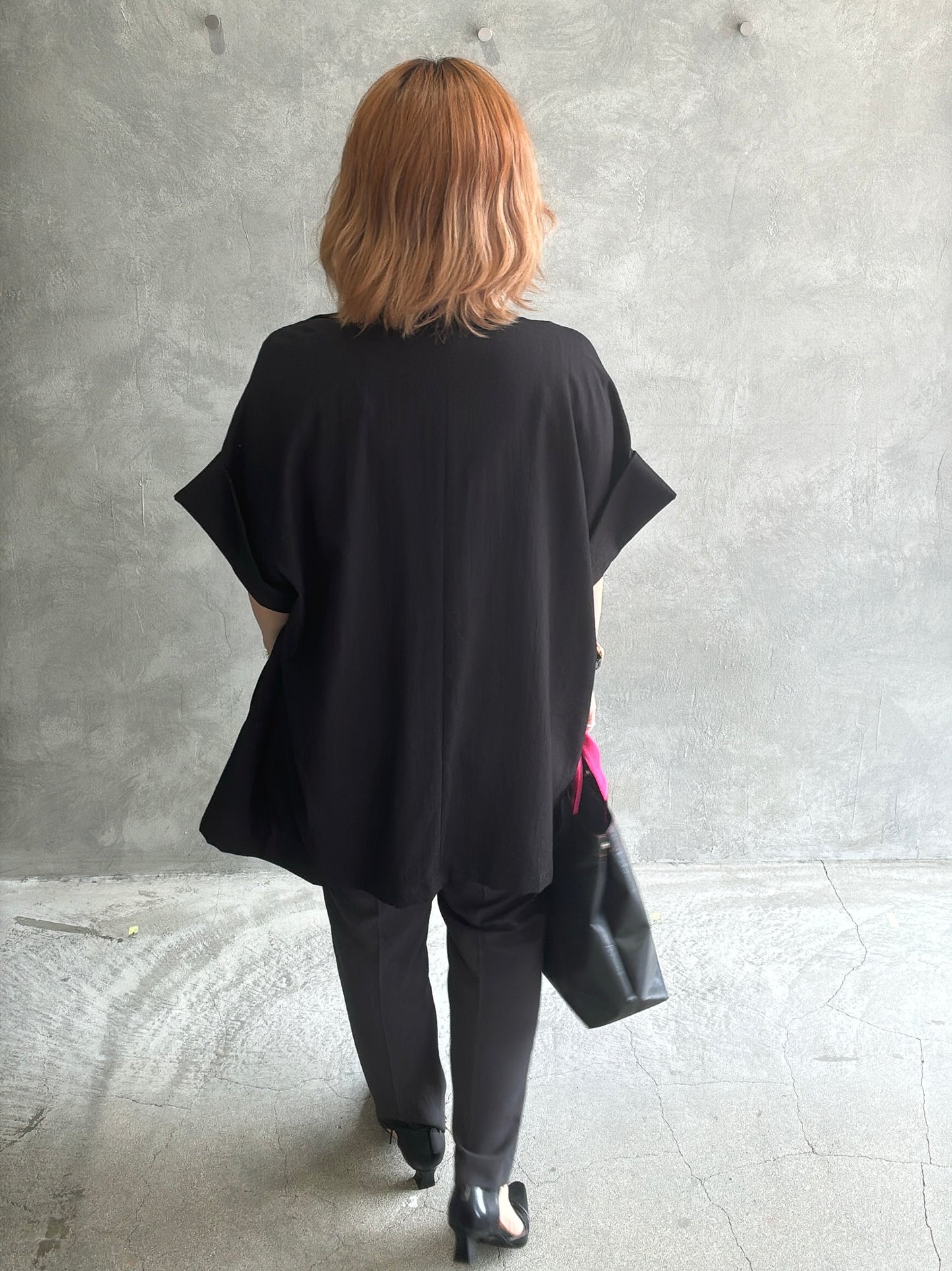 ストレッチシシフォンテーパードパンツ/Dignite collier