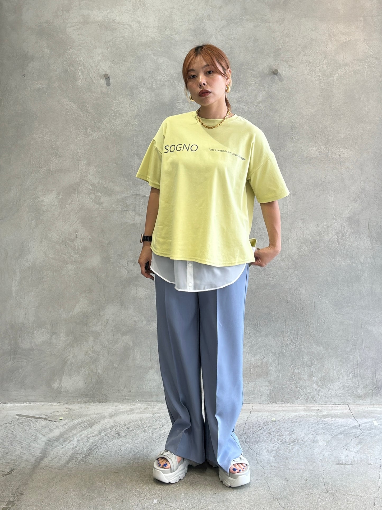 オーバーサイズロゴTシャツ/Anna Kerry