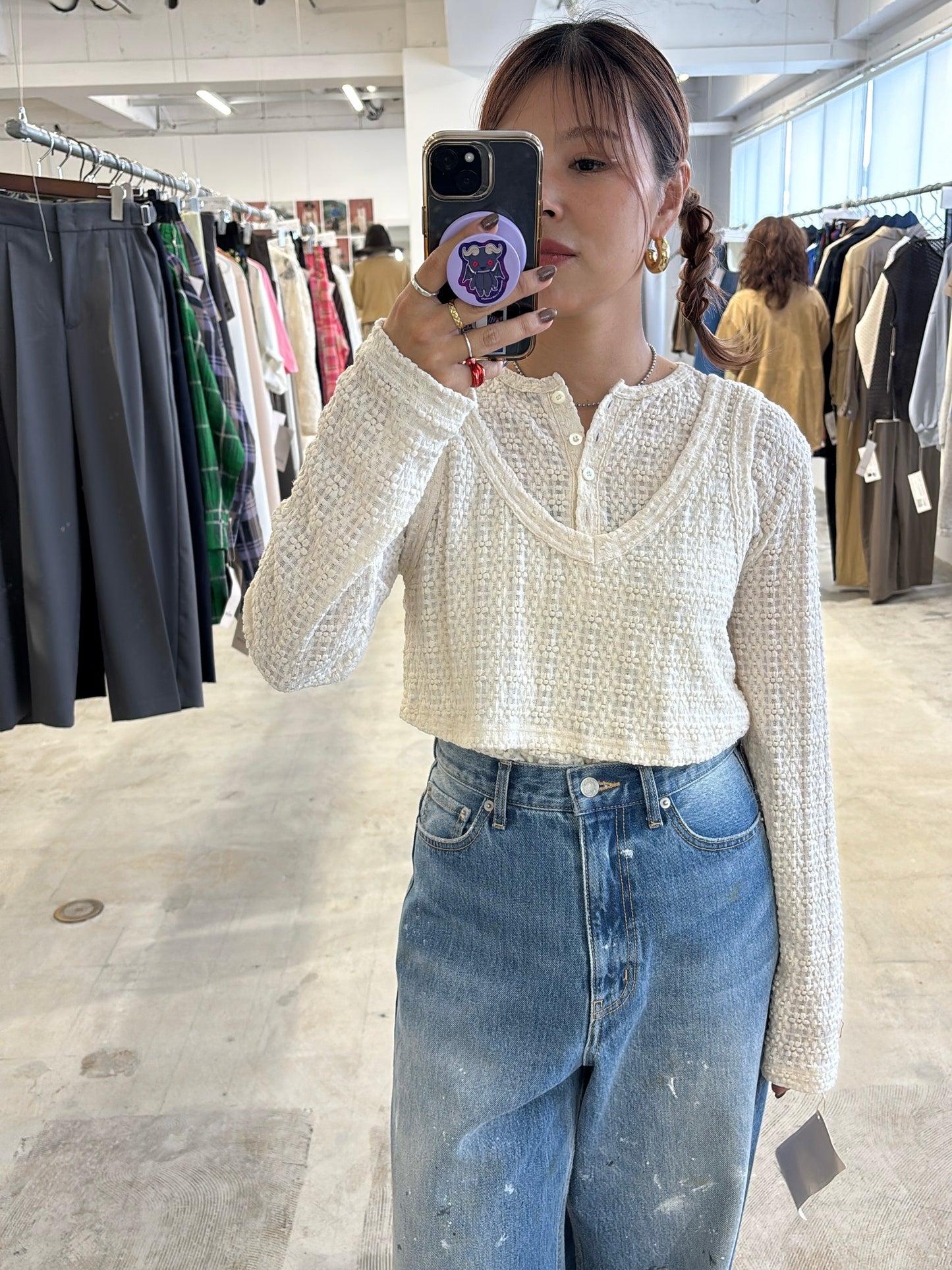 【予約販売】ヘンリーネックカットソー/8611002/LE MÉLANGE