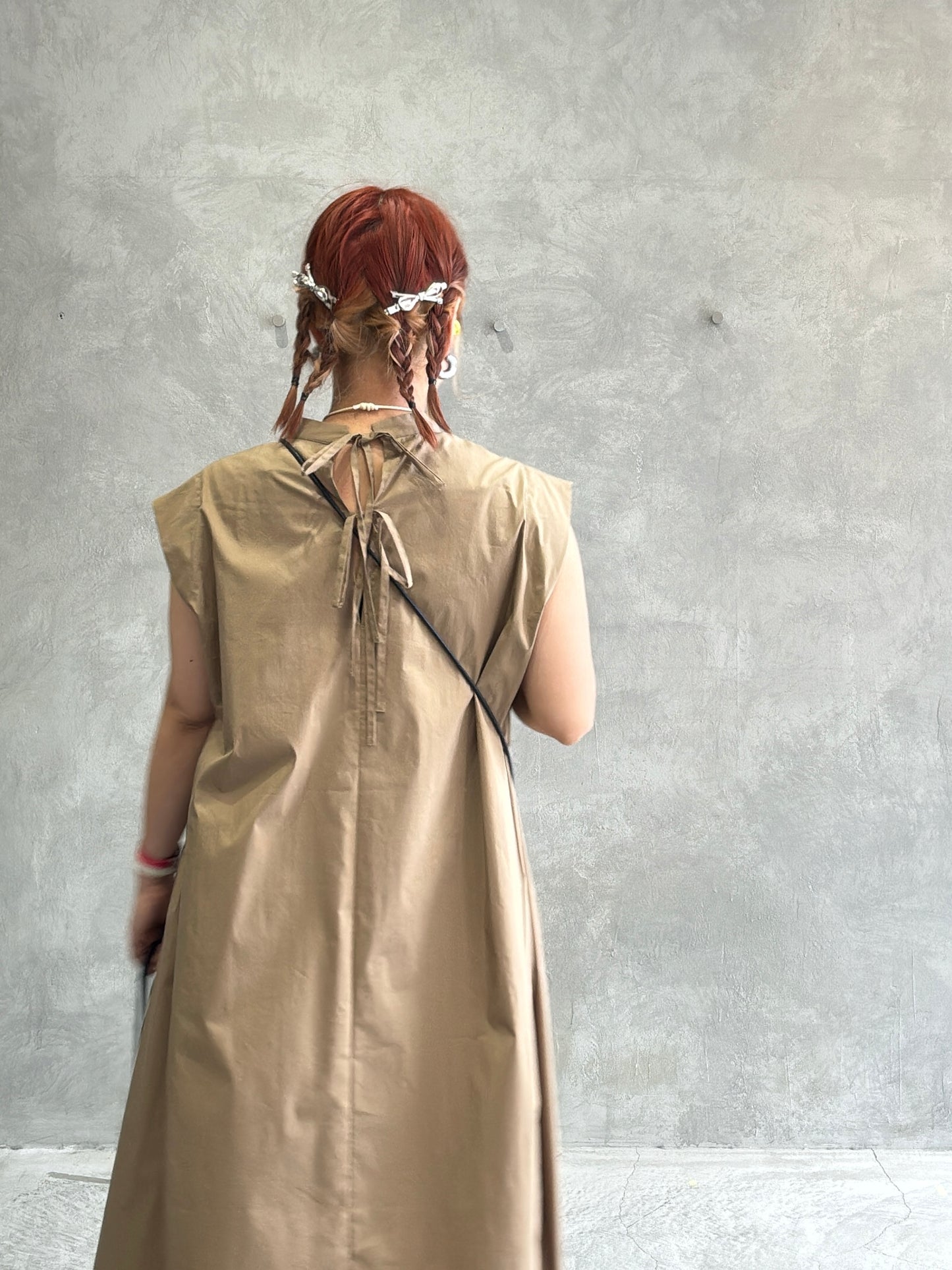 スタンドカラーワンピース/Dignite collier