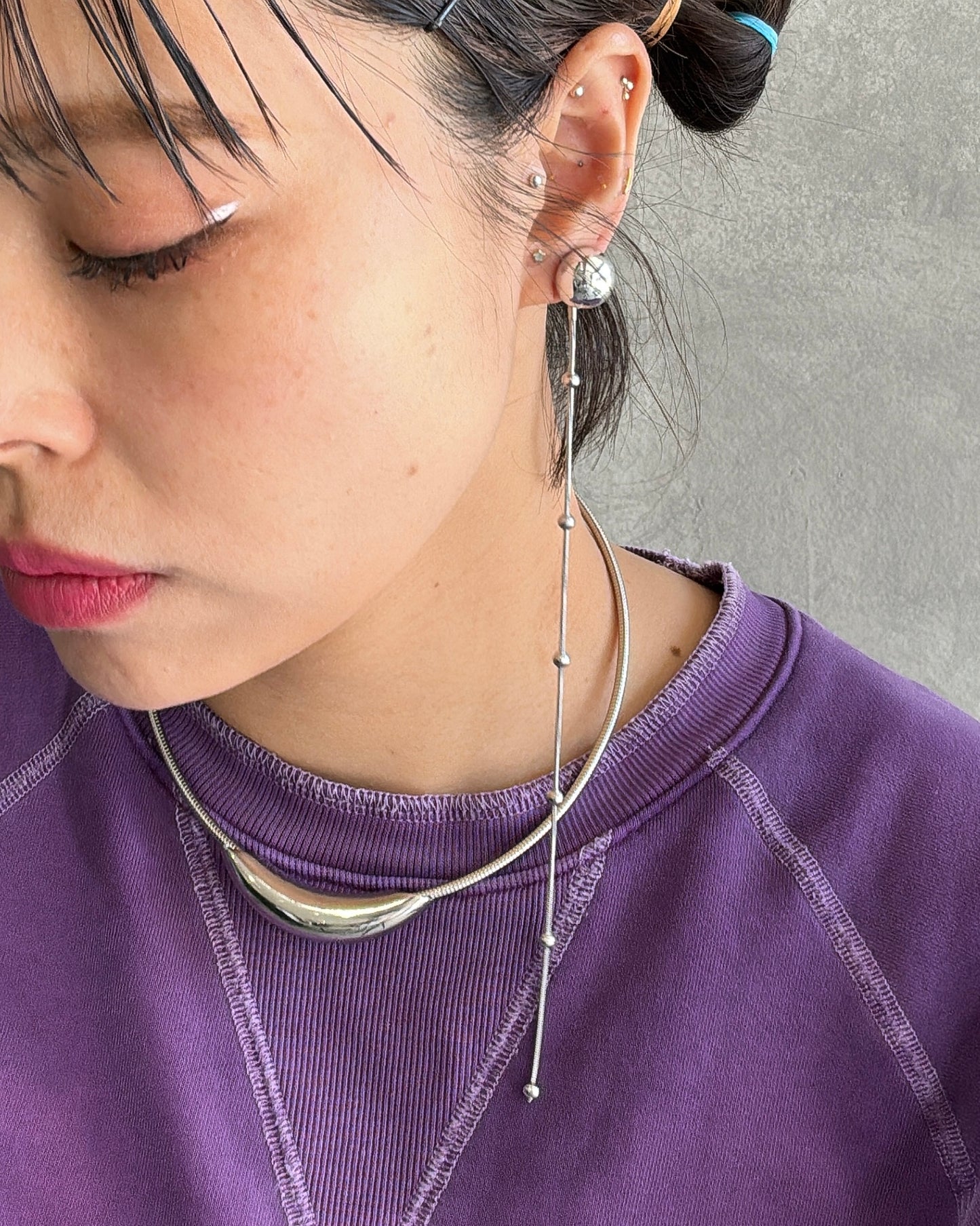 【復刻】ロングピアス(スネーク×ボール)