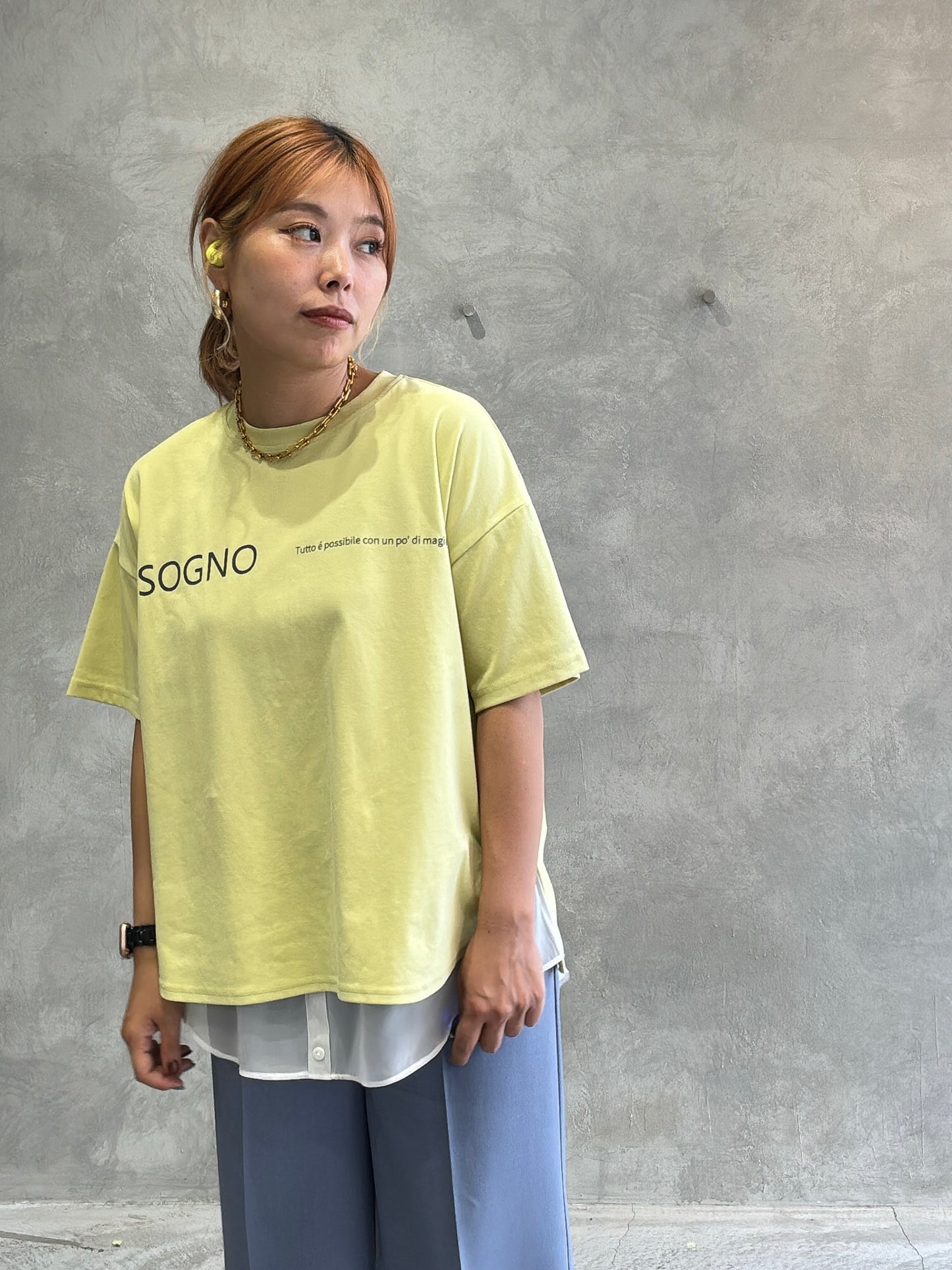 オーバーサイズロゴTシャツ/Anna Kerry
