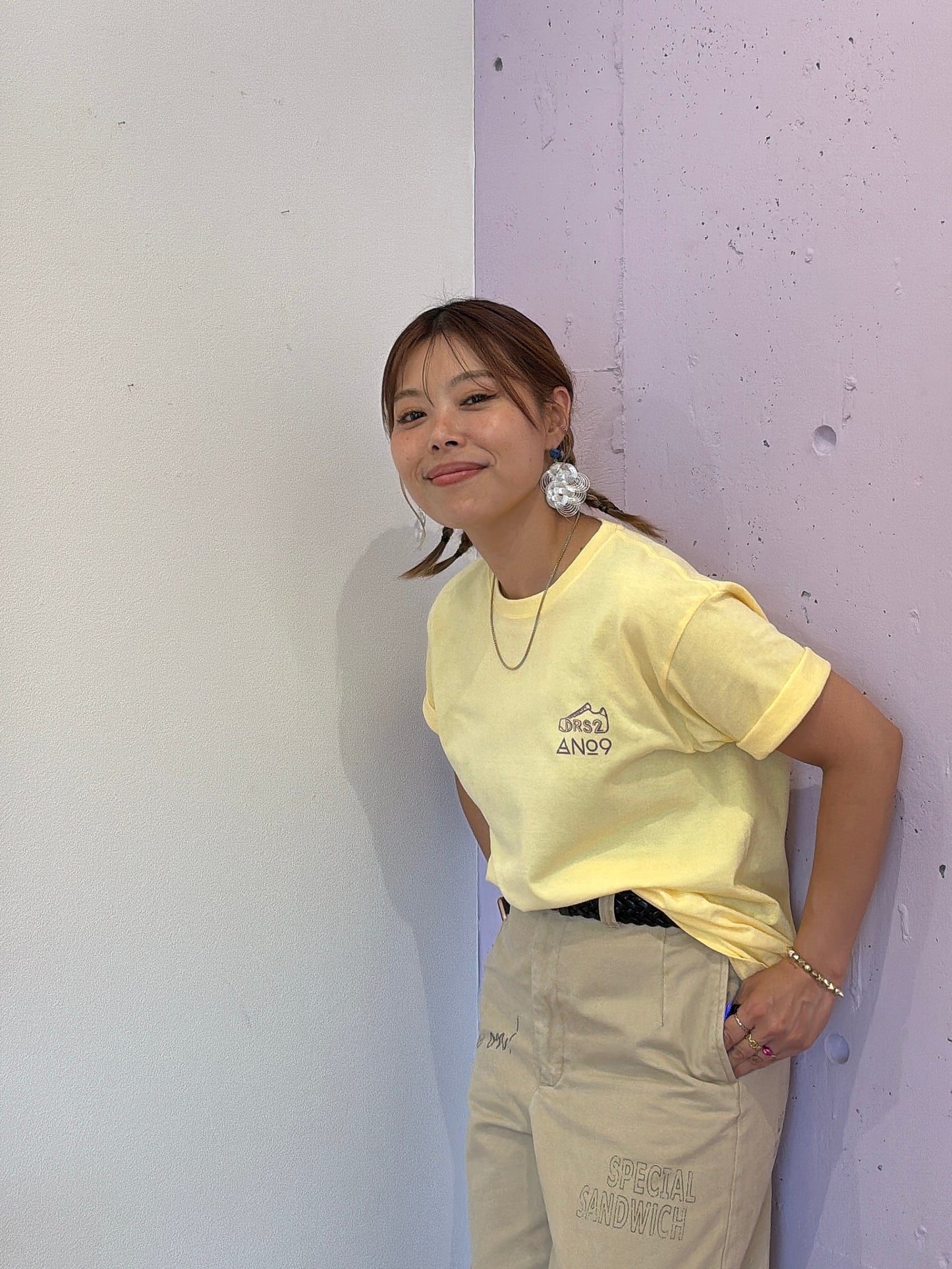 受付終了✴︎【先行予約】DRS2×No.9 コラボTシャツ/SUNSUN&No.9/イエロー×パープル
