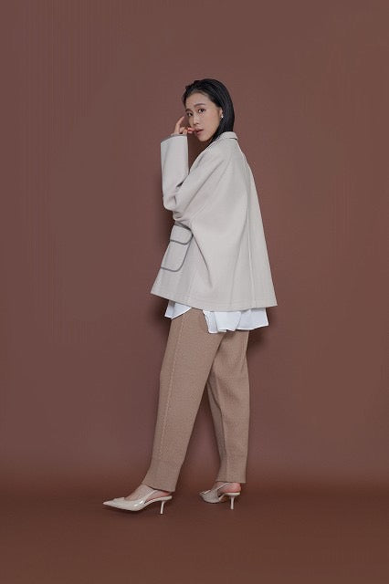 【予約販売】ケーブルラインニットジョガーパンツ/507392/CYAN tokyo
