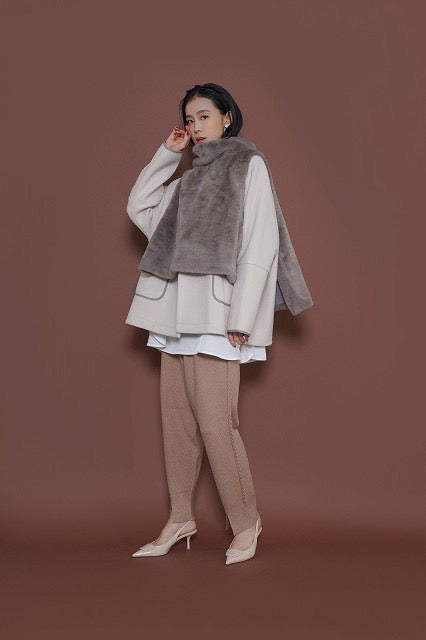 【予約販売】ケーブルラインニットジョガーパンツ/507392/CYAN tokyo
