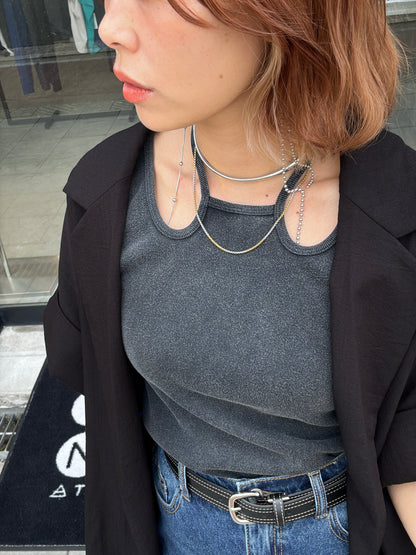 ロングピアス(ボールチェーン)