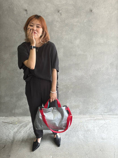 ストレッチシフォンドルマンブラウス／Dignite collier