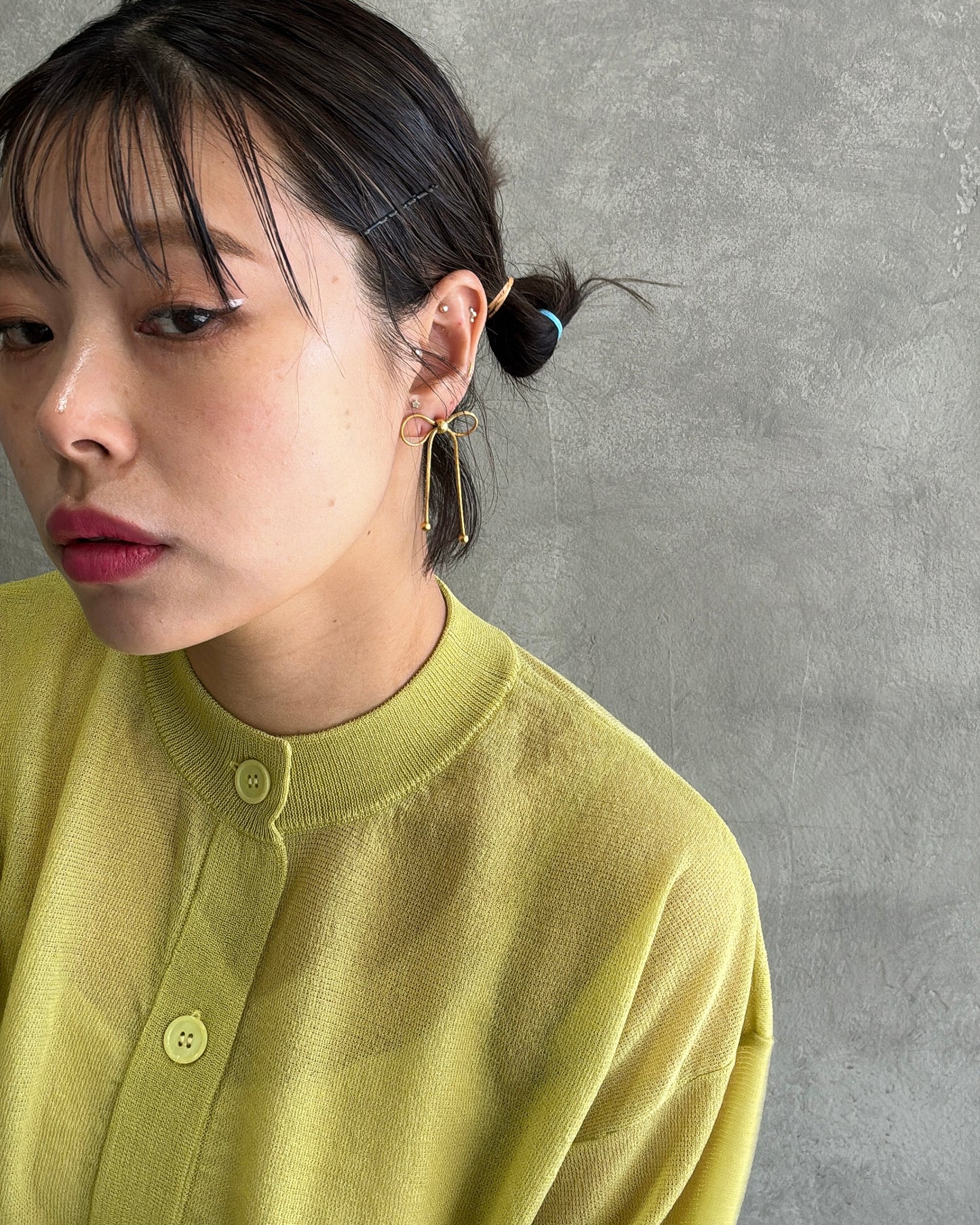 リボンデザインピアス／No.9／BUYING series