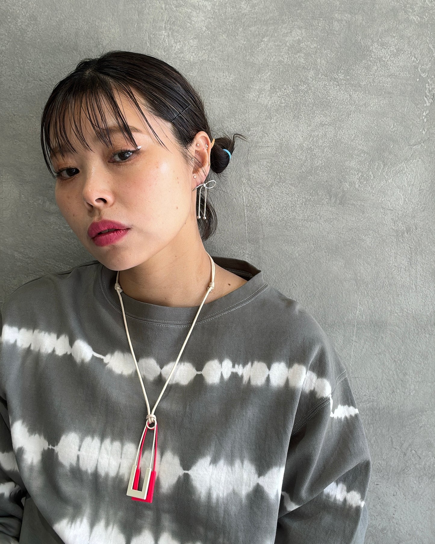 リボンデザインピアス／No.9／BUYING series