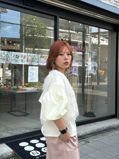 パフスリーブデザインTシャツ