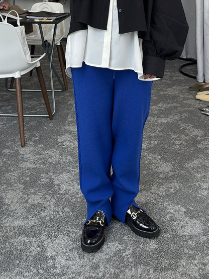 【予約販売】ケーブルラインニットジョガーパンツ／507392／CYAN tokyo