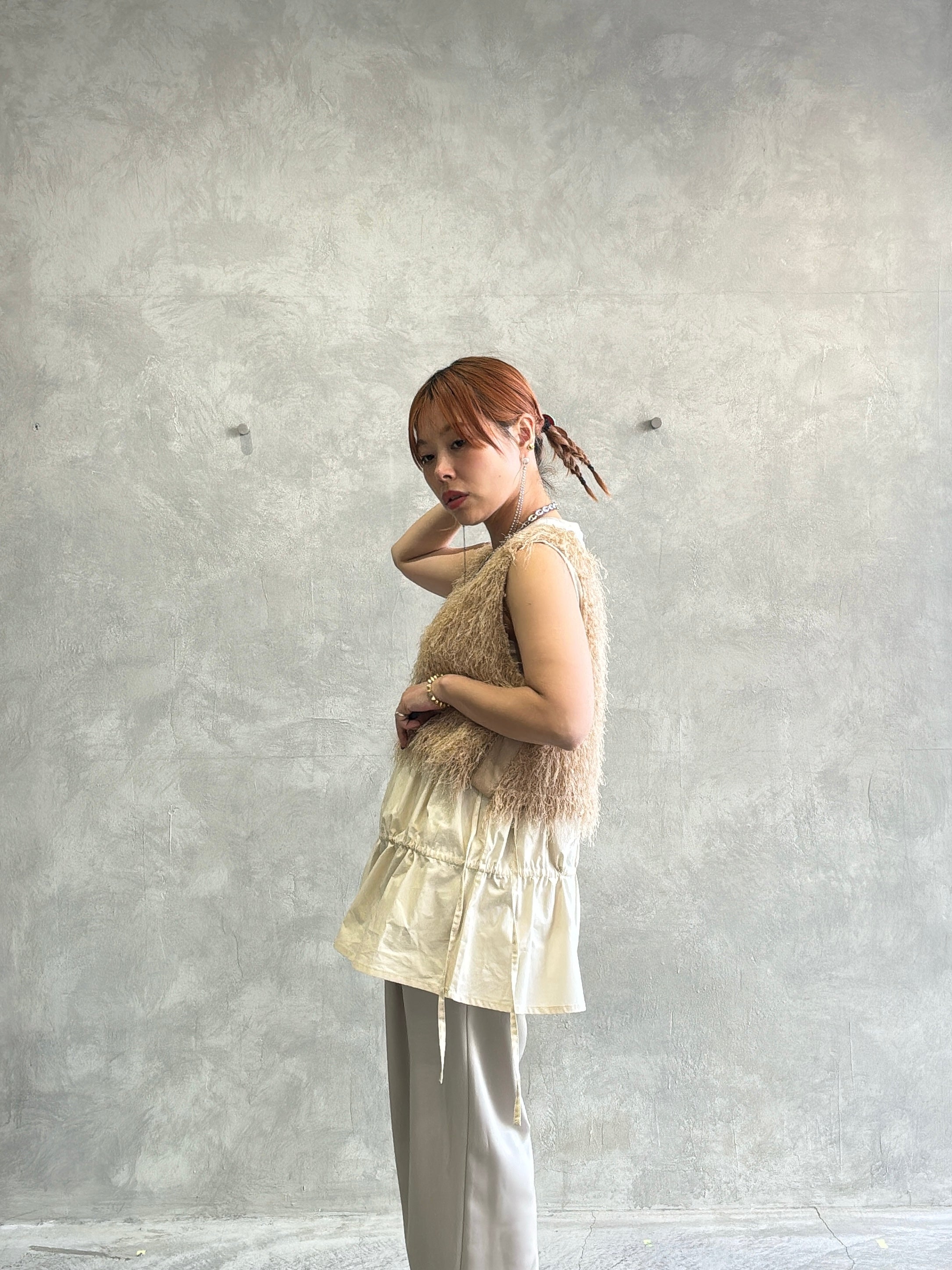ロングシャギーリブベスト／CYAN tokyo – No.9-the Nines-
