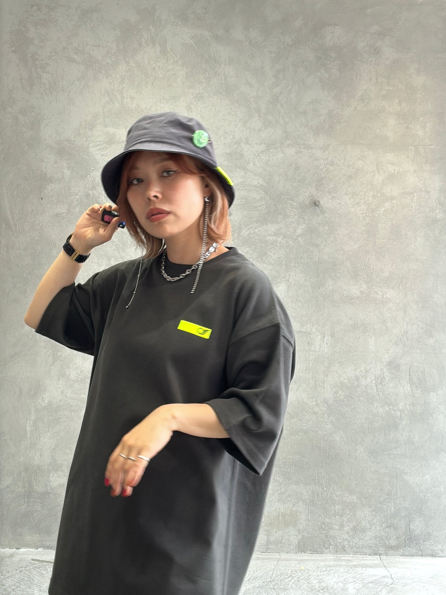 アクセントカラーBOXロゴTシャツ／No.9-the Nines-