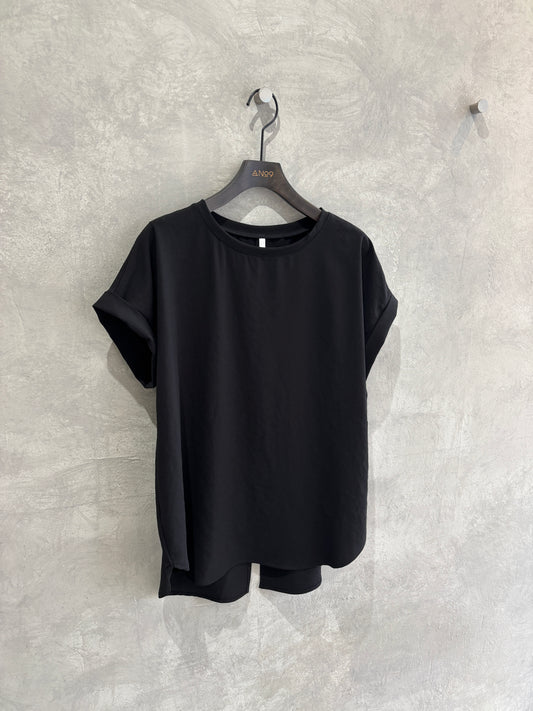 ストレッチシフォンシンプルブラウス／Dignite collier