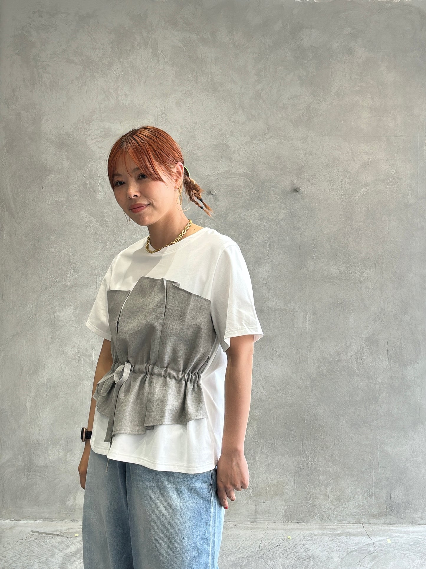 ビスチェレイヤードTシャツ／trois