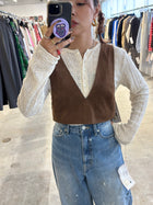 【予約販売】ECOスウェードベスチェ／8613701／LE MÉLANGE