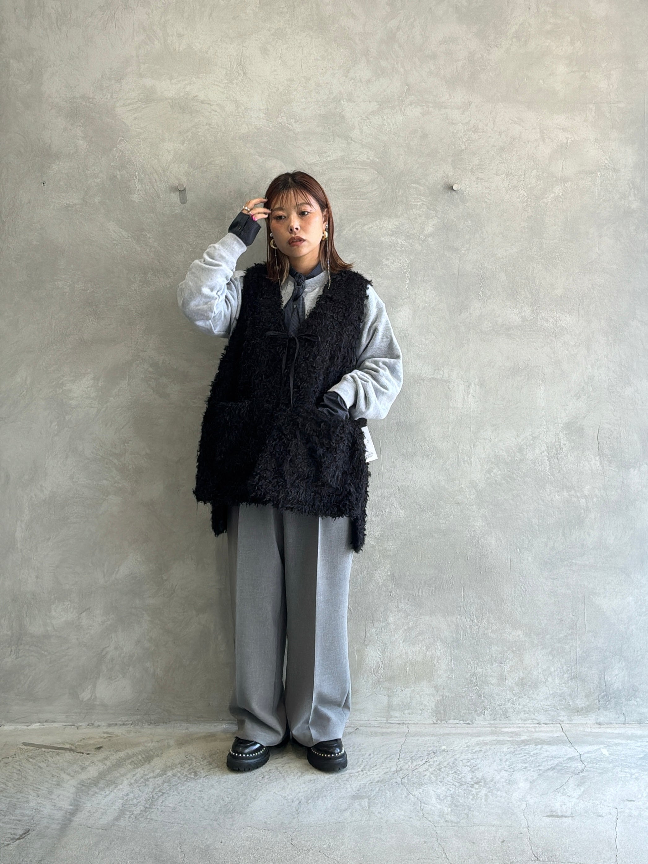 バックオーバーカーリーファーベスト／CYAN TOKYO – No.9-the Nines-