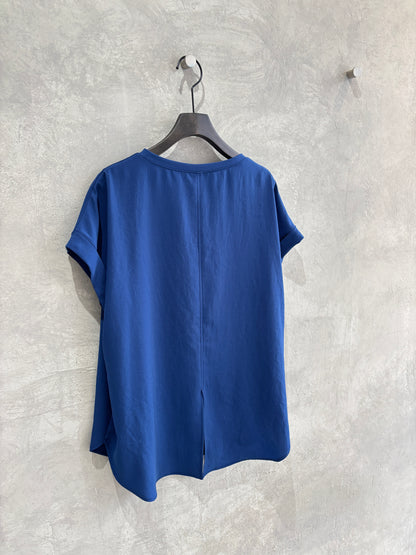 ストレッチシフォンシンプルブラウス／Dignite collier