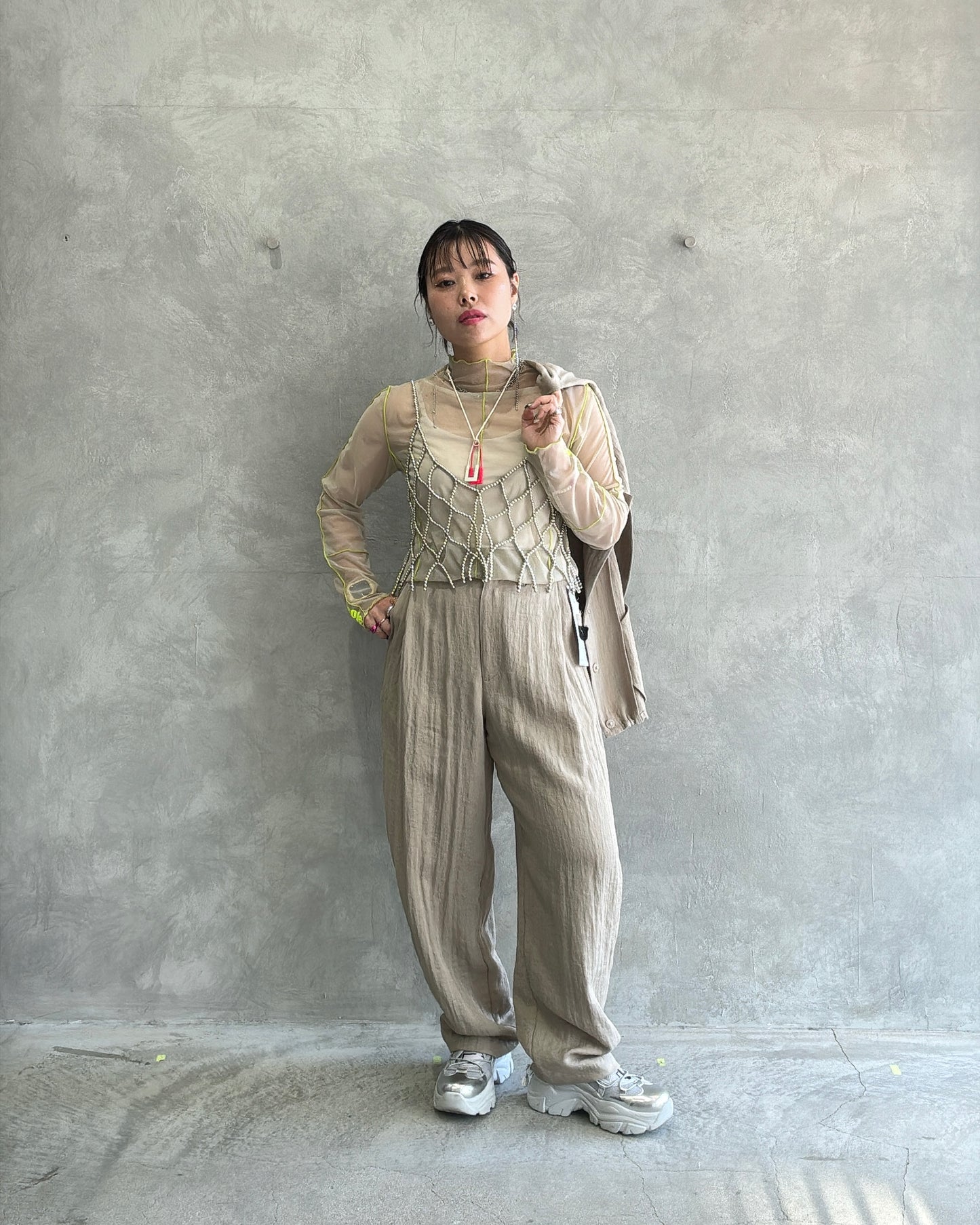 リネンライクバルーンパンツ／ANNA KERRY