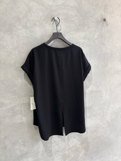 ストレッチシフォンシンプルブラウス／Dignite collier