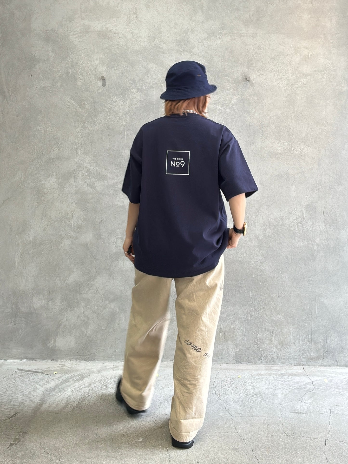 アクセントカラーBOXロゴTシャツ／No.9-the Nines-